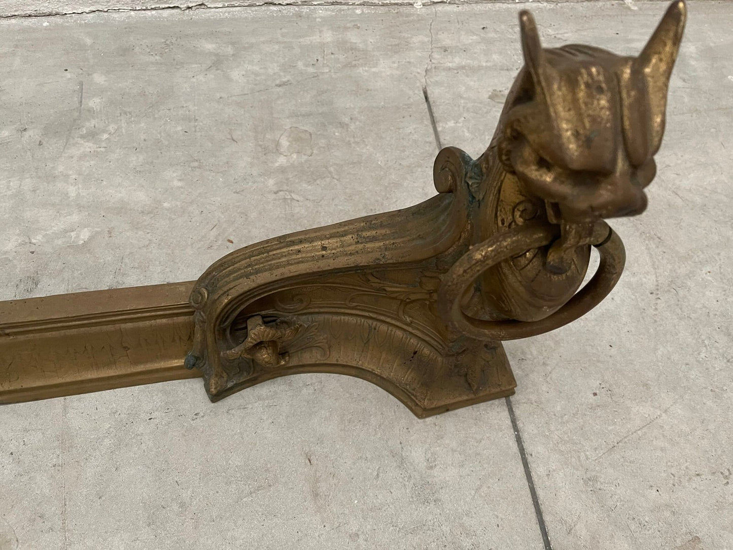 Antico Parafuoco in ottone stile imperio XIX secolo italiano