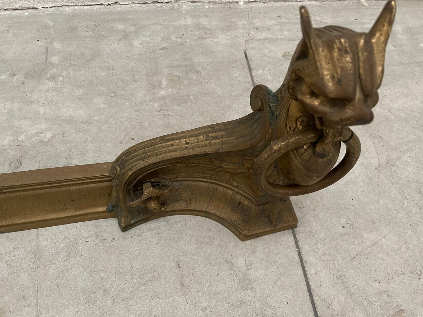 Antico Parafuoco in ottone stile imperio XIX secolo italiano