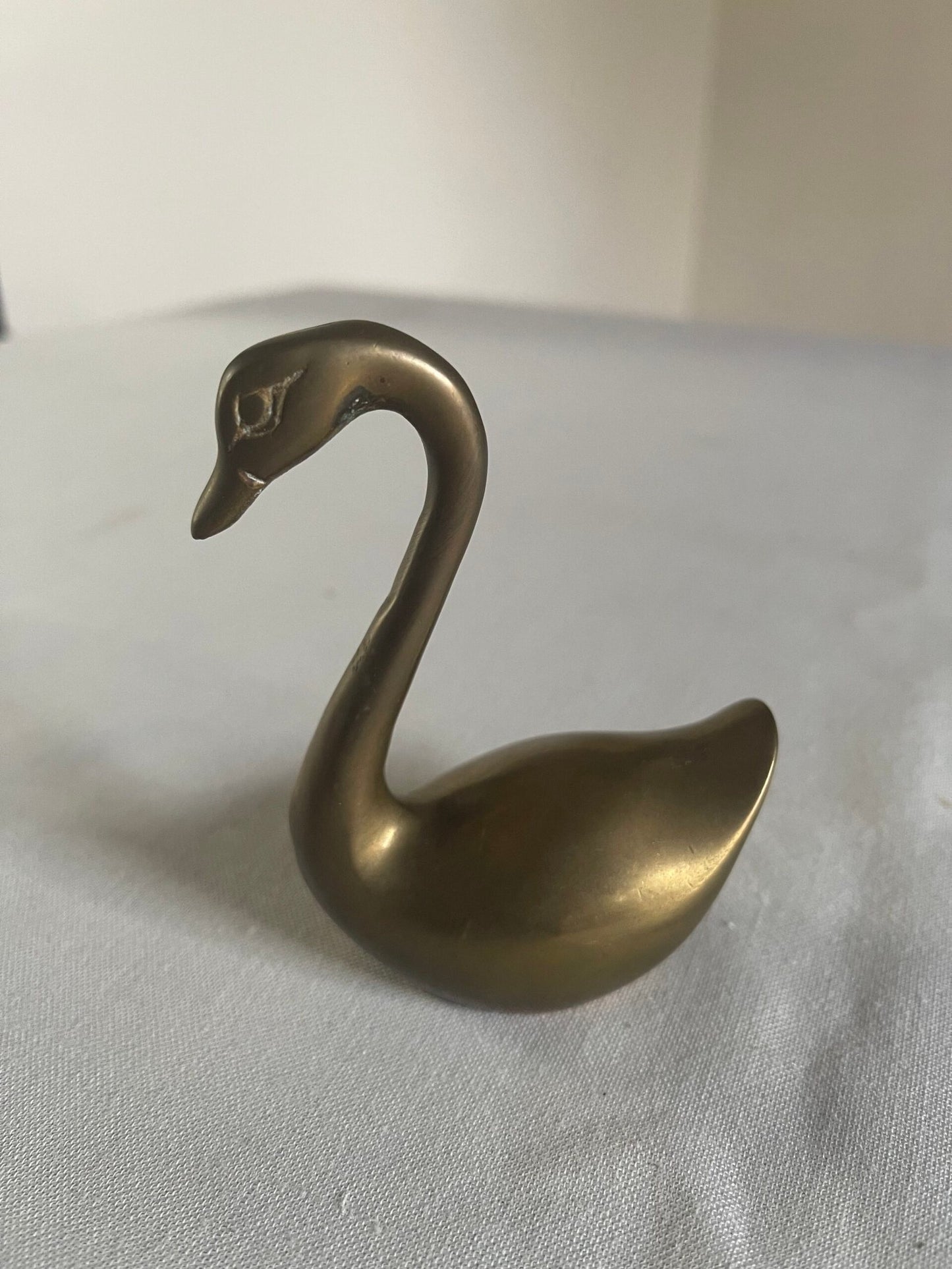 Cigno Decorativo in Ottone Massiccio