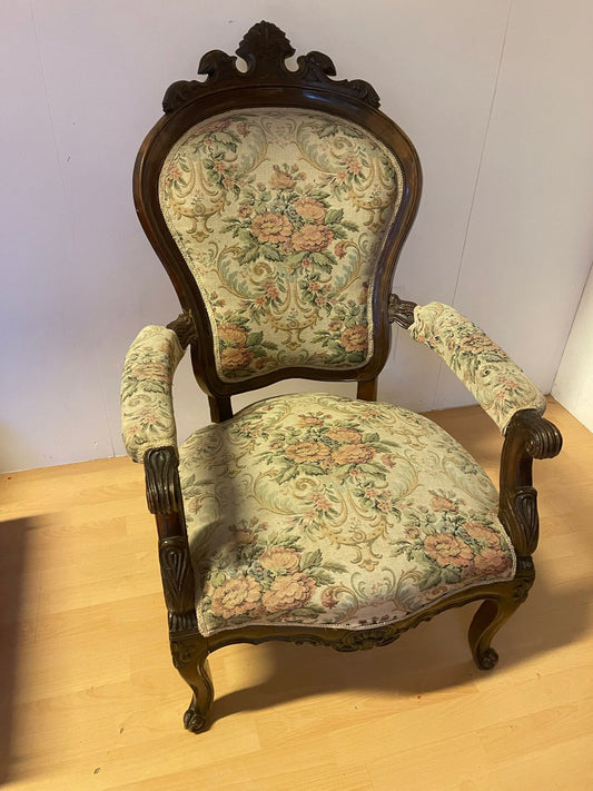 Poltrona Antica in Stile Barocchetto