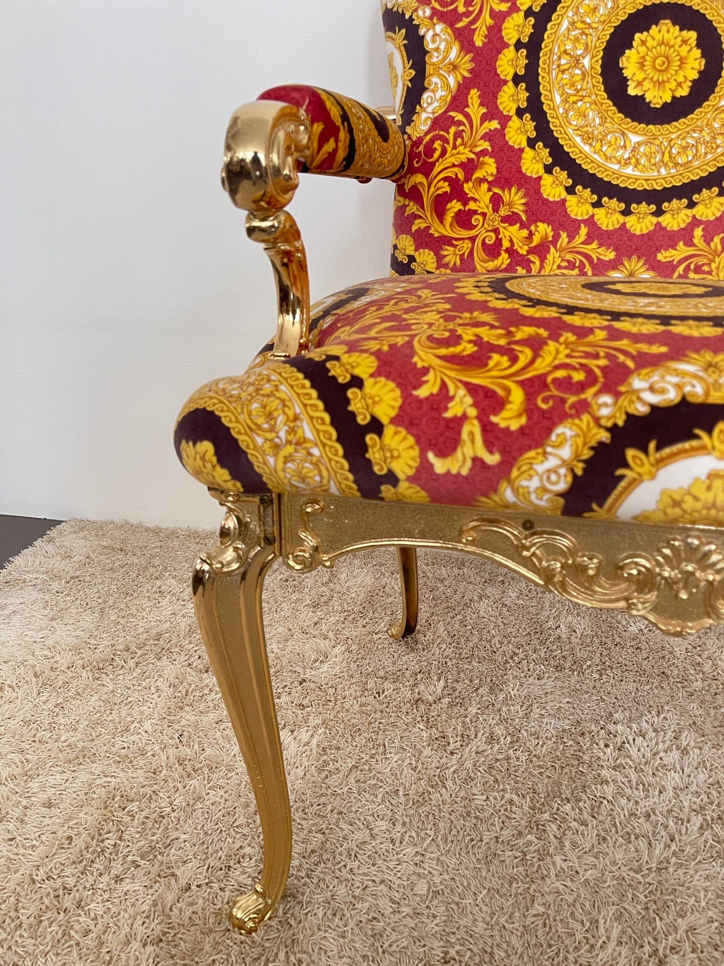 Sedia Barocca «Regina d’Oro» in Bronzo