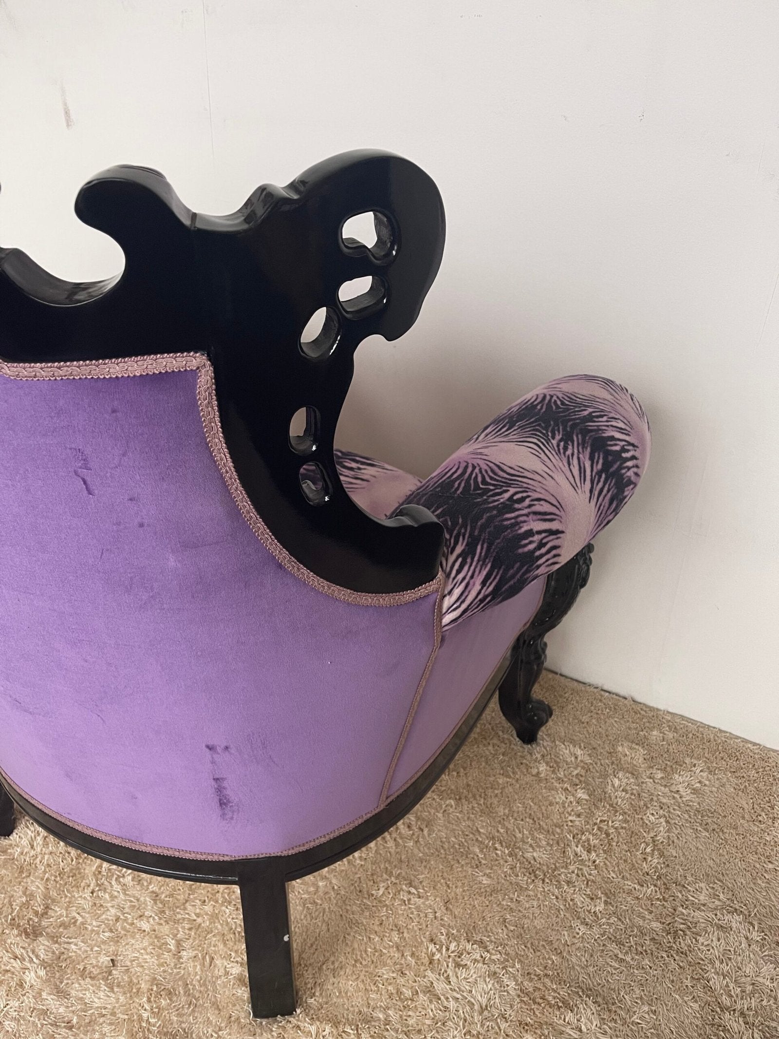 Splendida poltrona barocca Tiger Glam