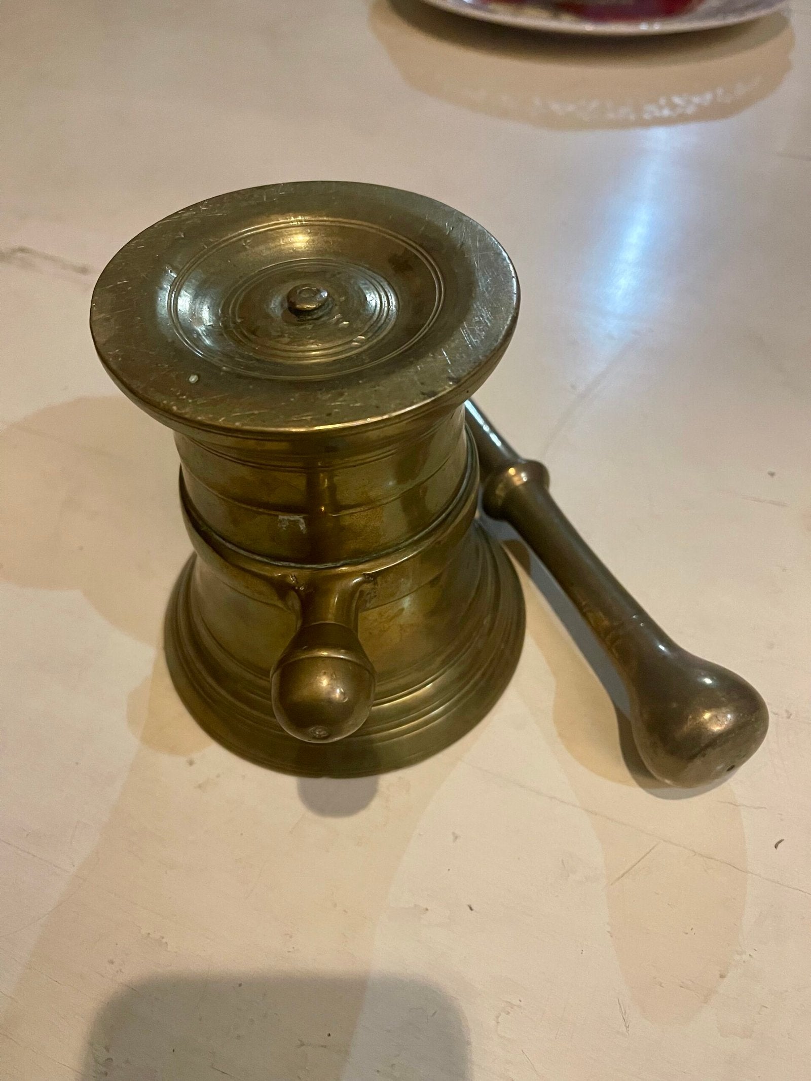 Mortaio e Pestello Antico in Bronzo Massiccio