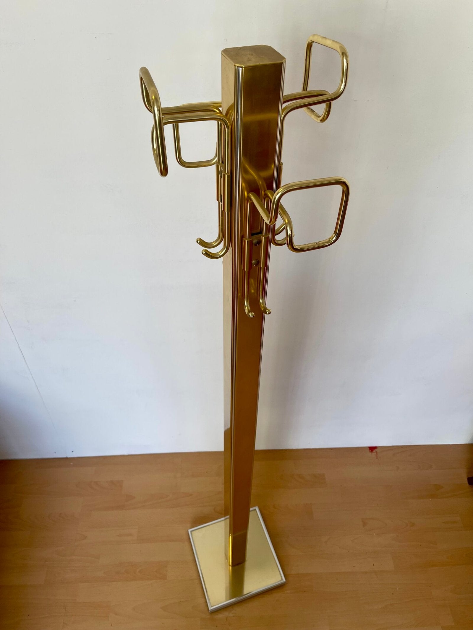 Appendiabiti in ottone vintage stile belga anni '70