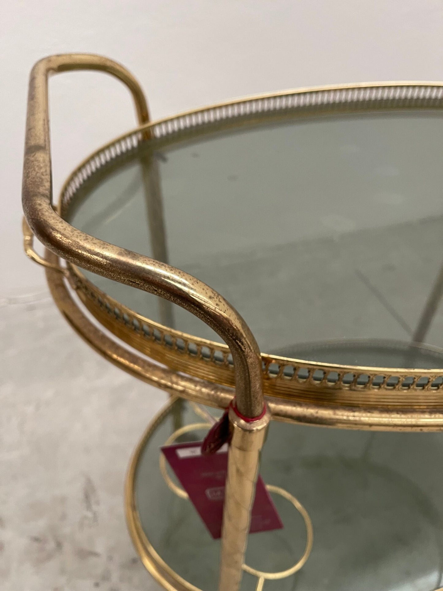 Carrello portavivande in ottone italiano anni '70