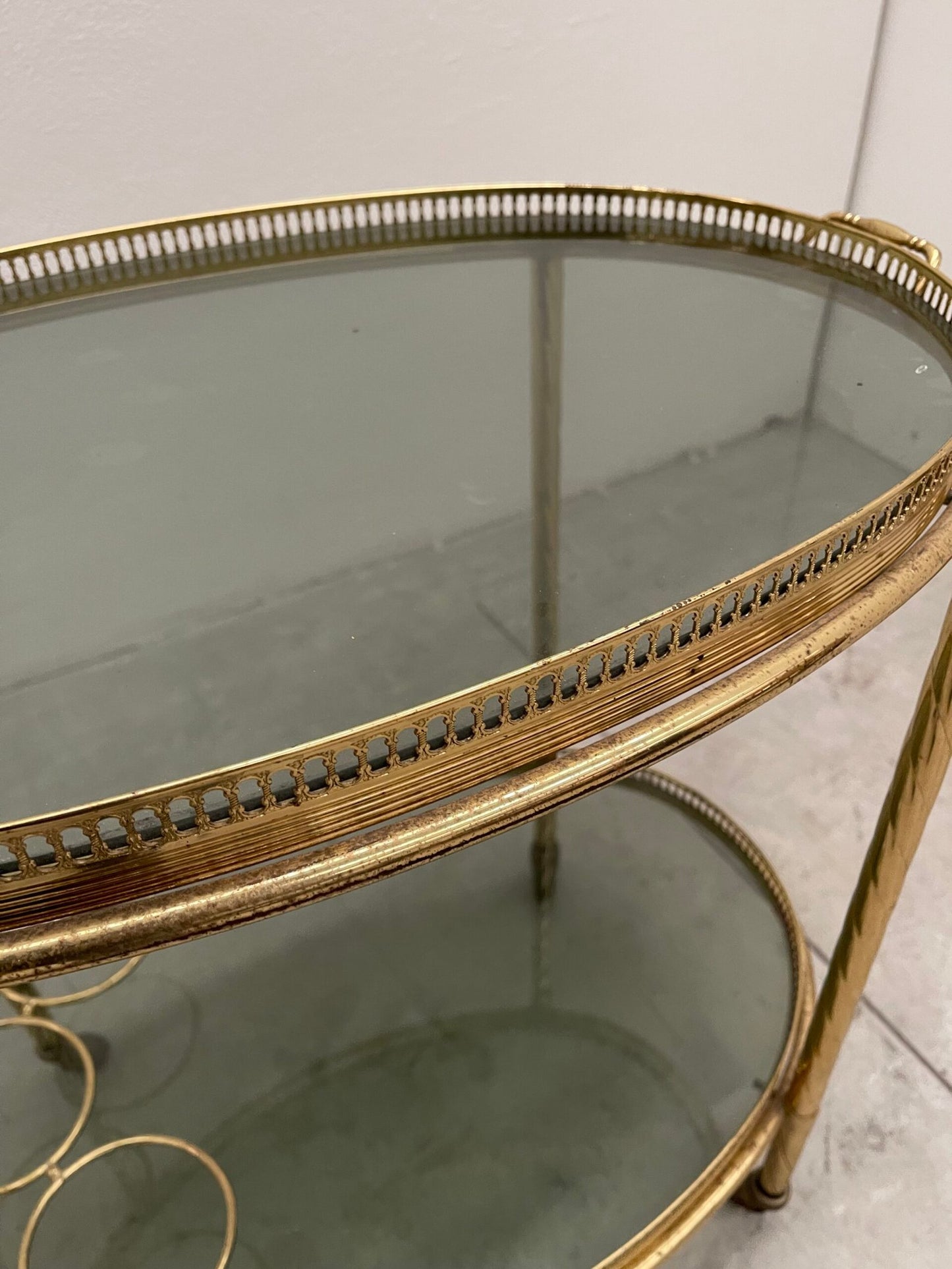 Carrello portavivande in ottone italiano anni '70