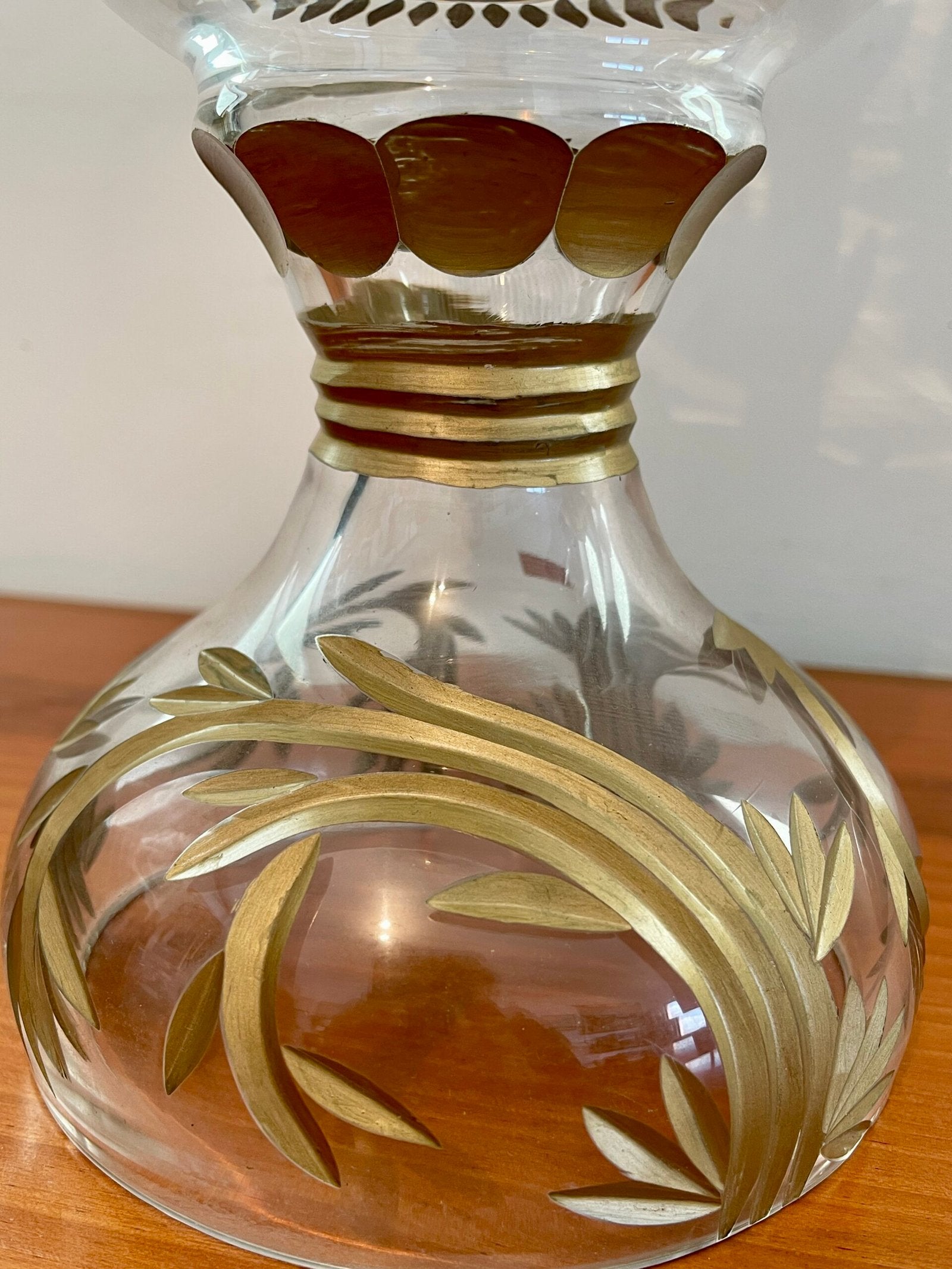 Calice decorativo in cristallo inciso con decori dorati – Motivo Solare