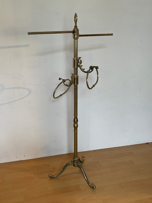 Elegante servomuto in stile vintage, realizzato in ottone argentato anni '50