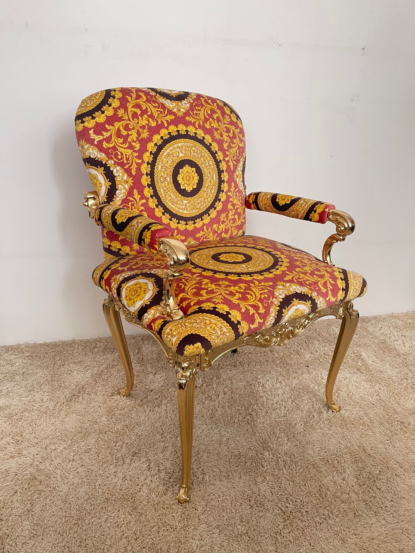 Sedia Barocca «Regina d’Oro» in Bronzo