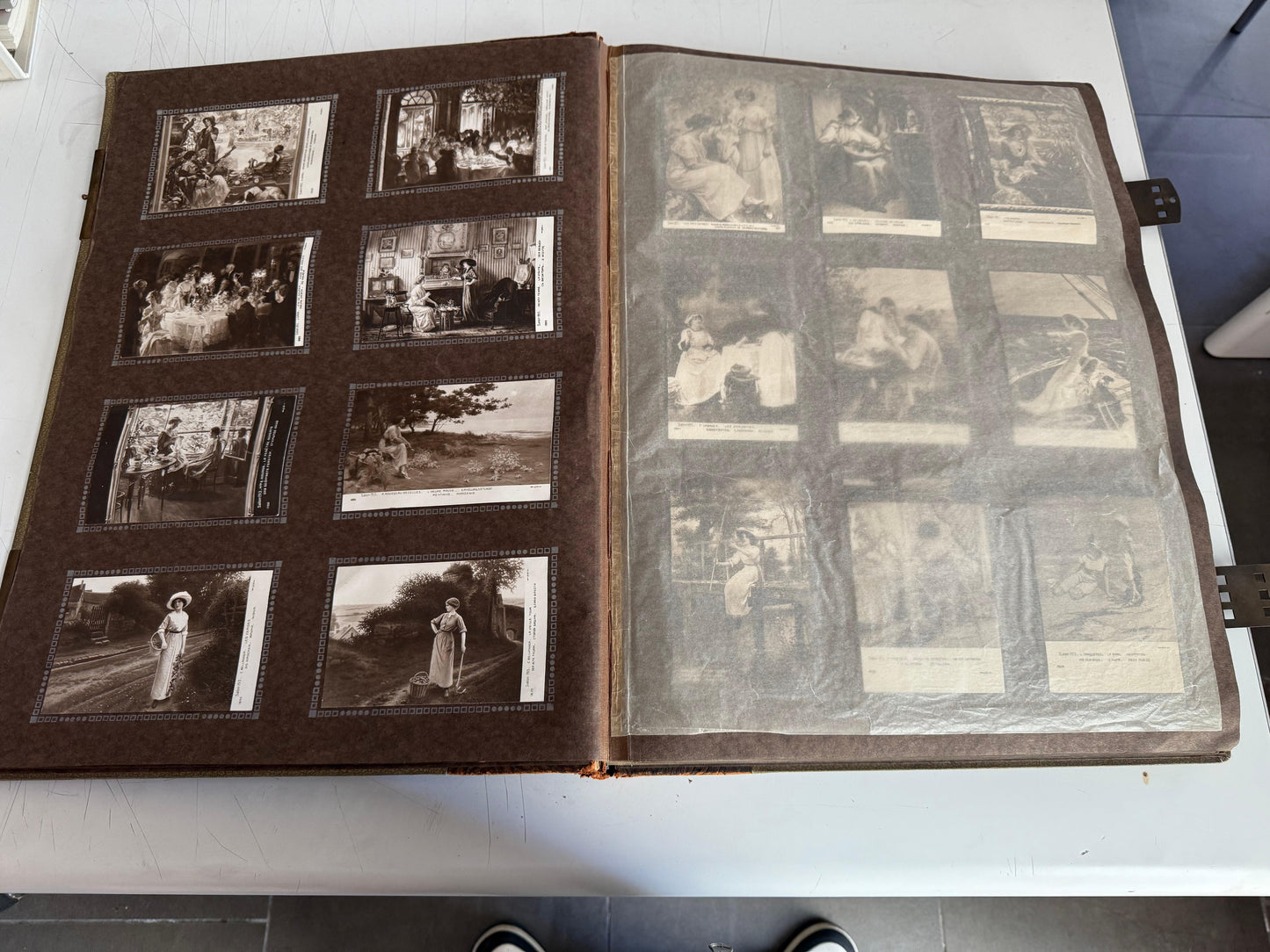 Libro antico collezione di foto e ritratti francese XIX secolo