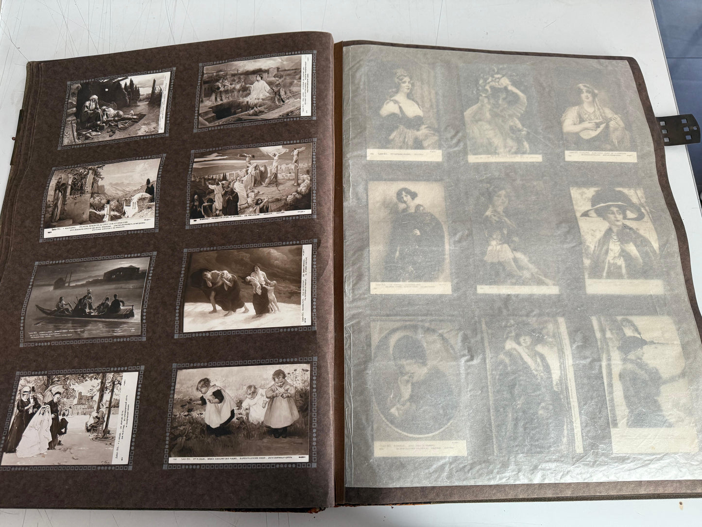 Libro antico collezione di foto e ritratti francese XIX secolo