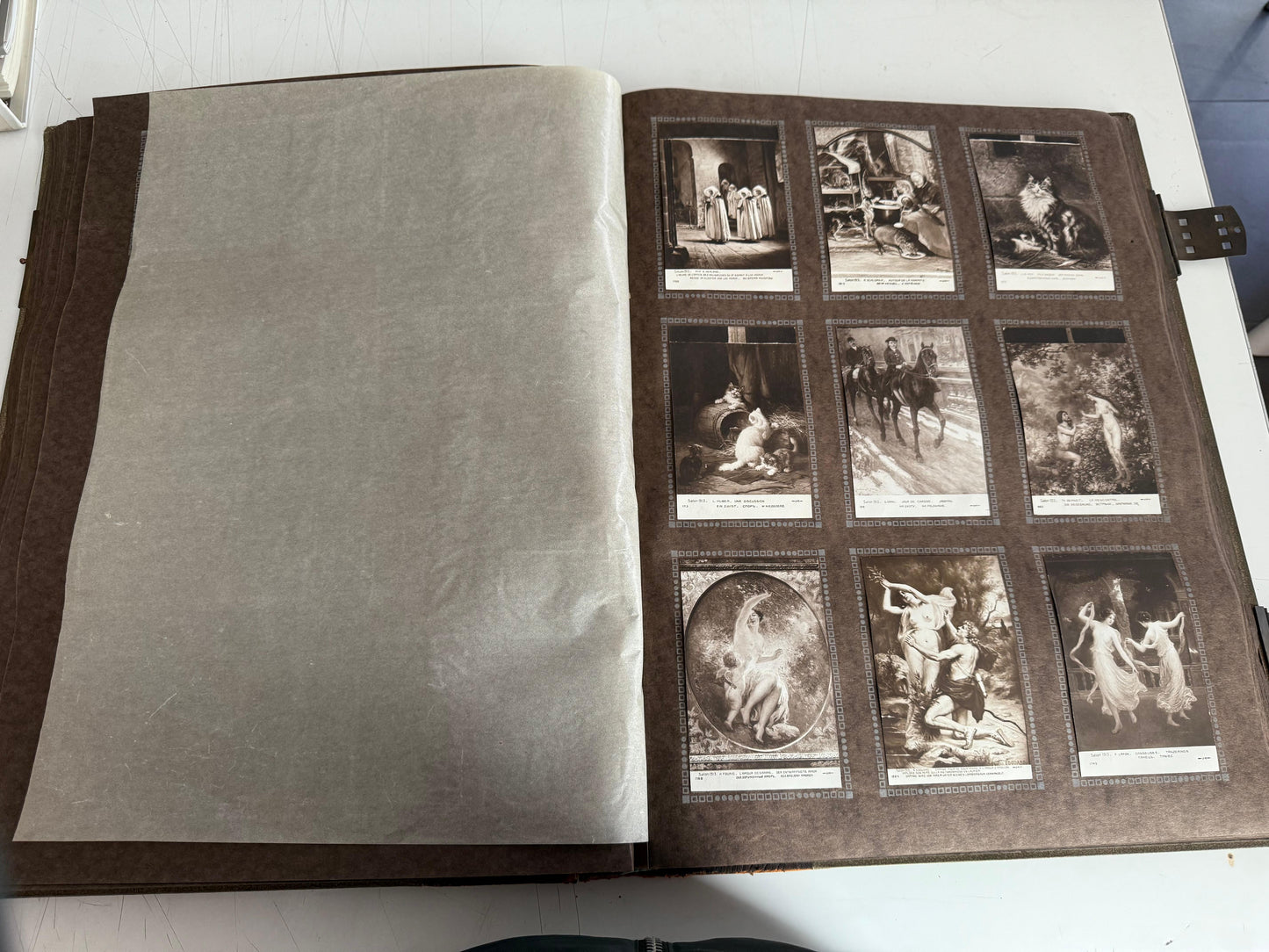 Libro antico collezione di foto e ritratti francese XIX secolo