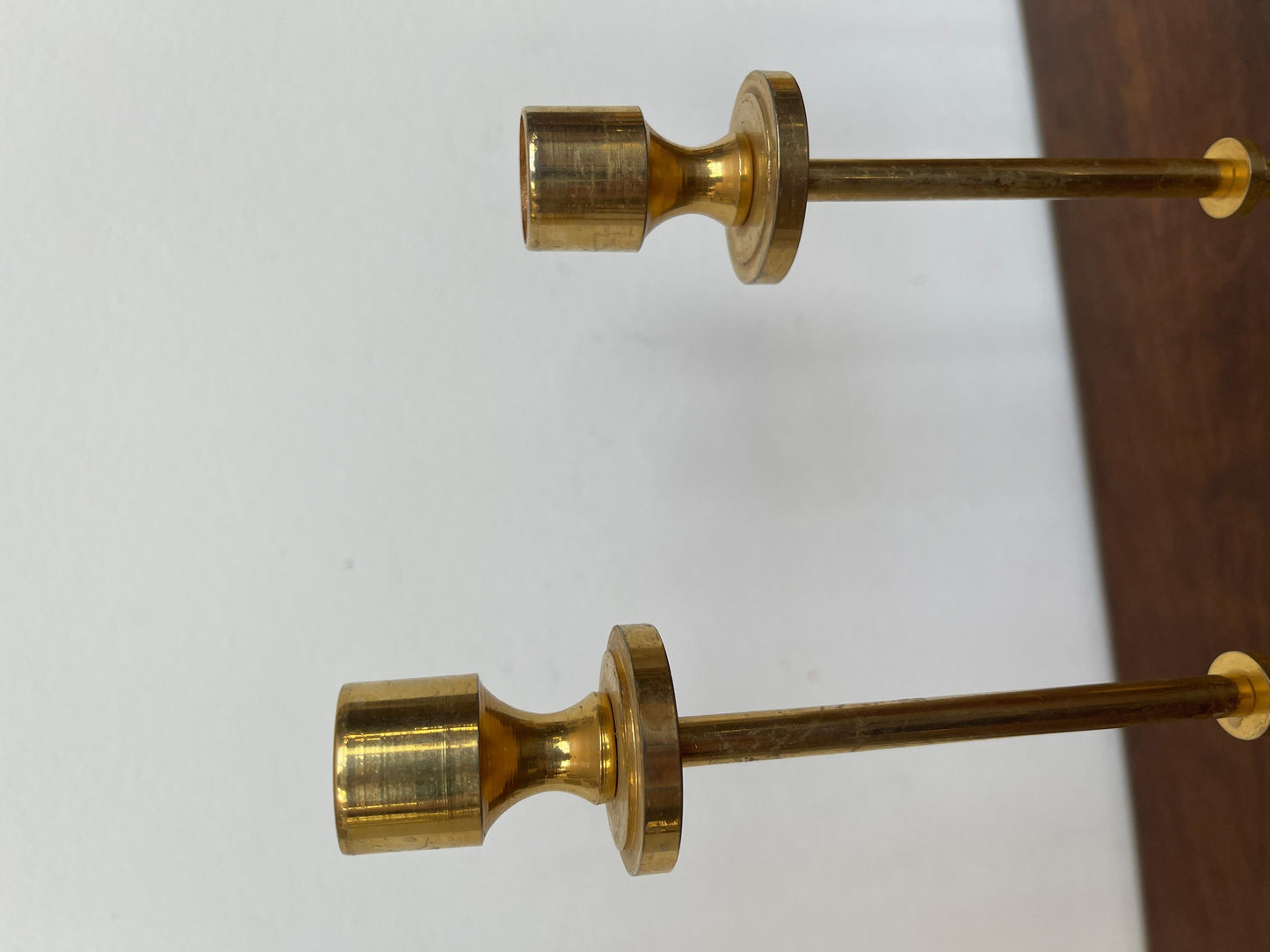 Set di 3 candelieri in ottone vintage anni '70