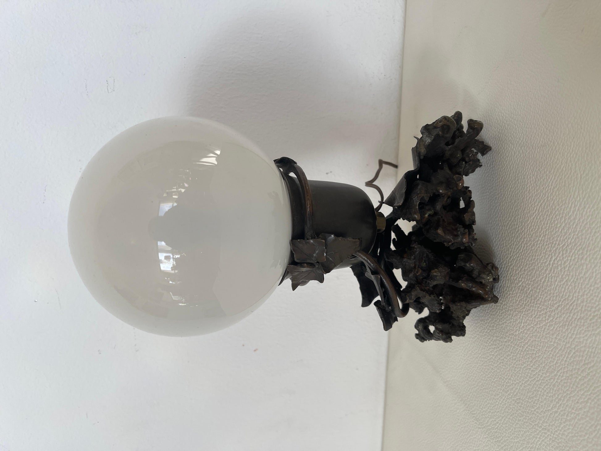 Lampada da comodino Moon in stile ArtDeco degli anni '50, italiana