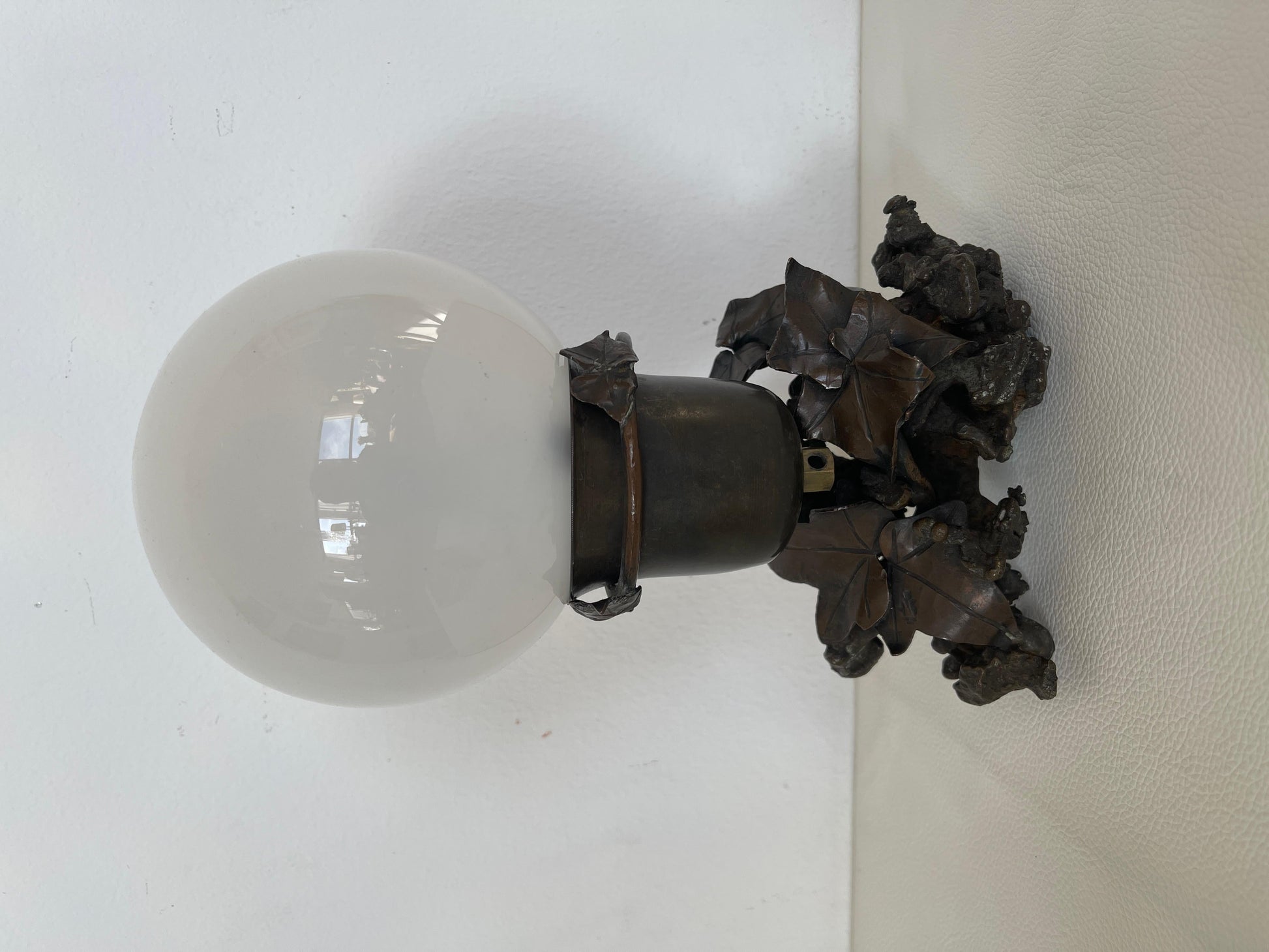 Lampada da comodino Moon in stile ArtDeco degli anni '50, italiana