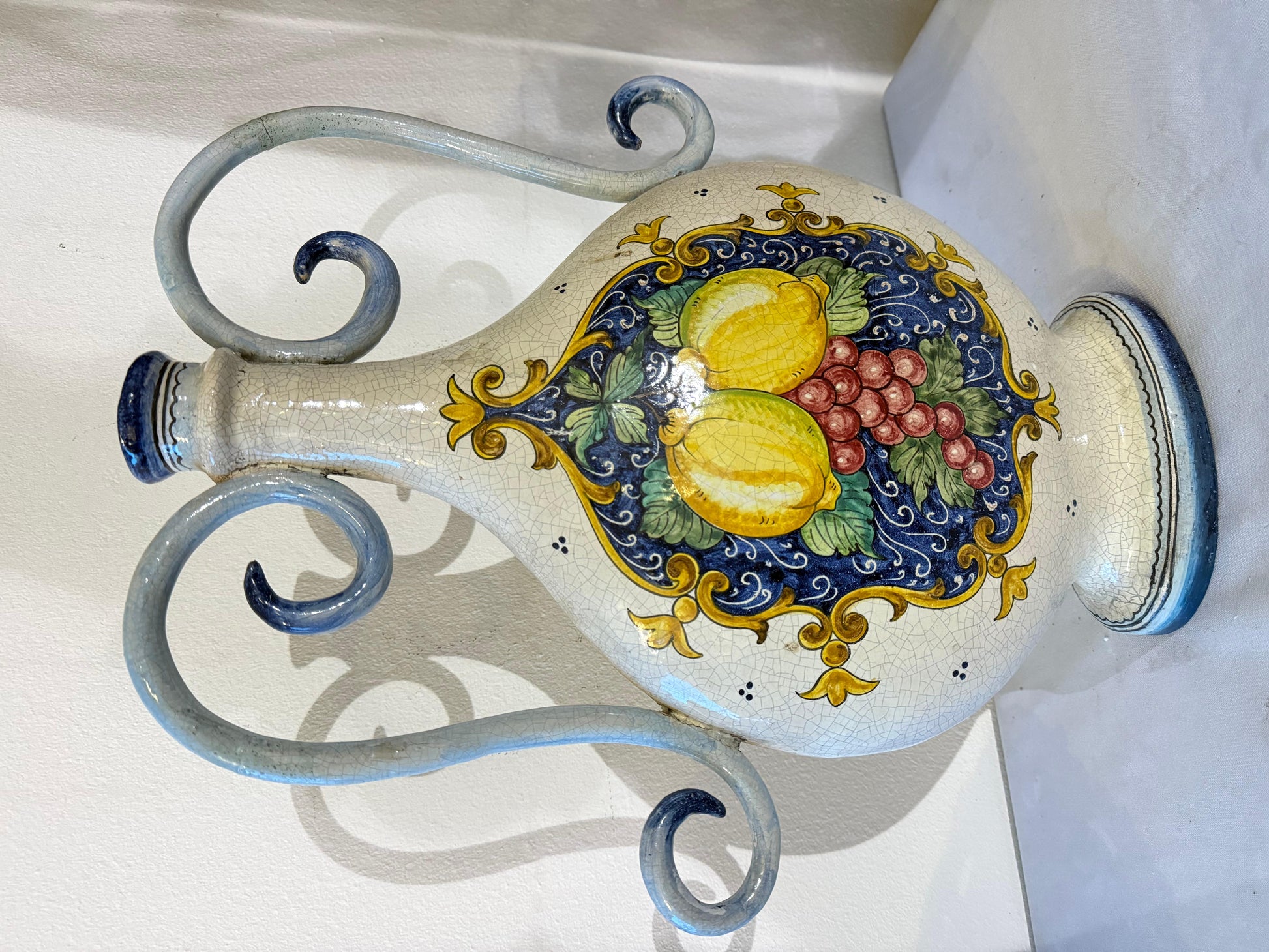 Antico vasi in ceramica veneziano dipinta a mano secolo XIX