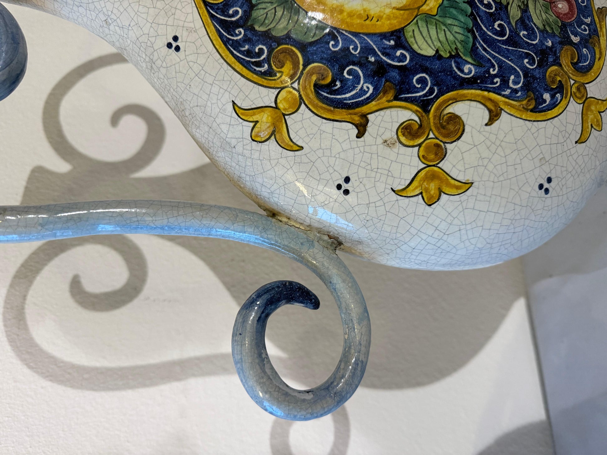 Antico vasi in ceramica veneziano dipinta a mano secolo XIX