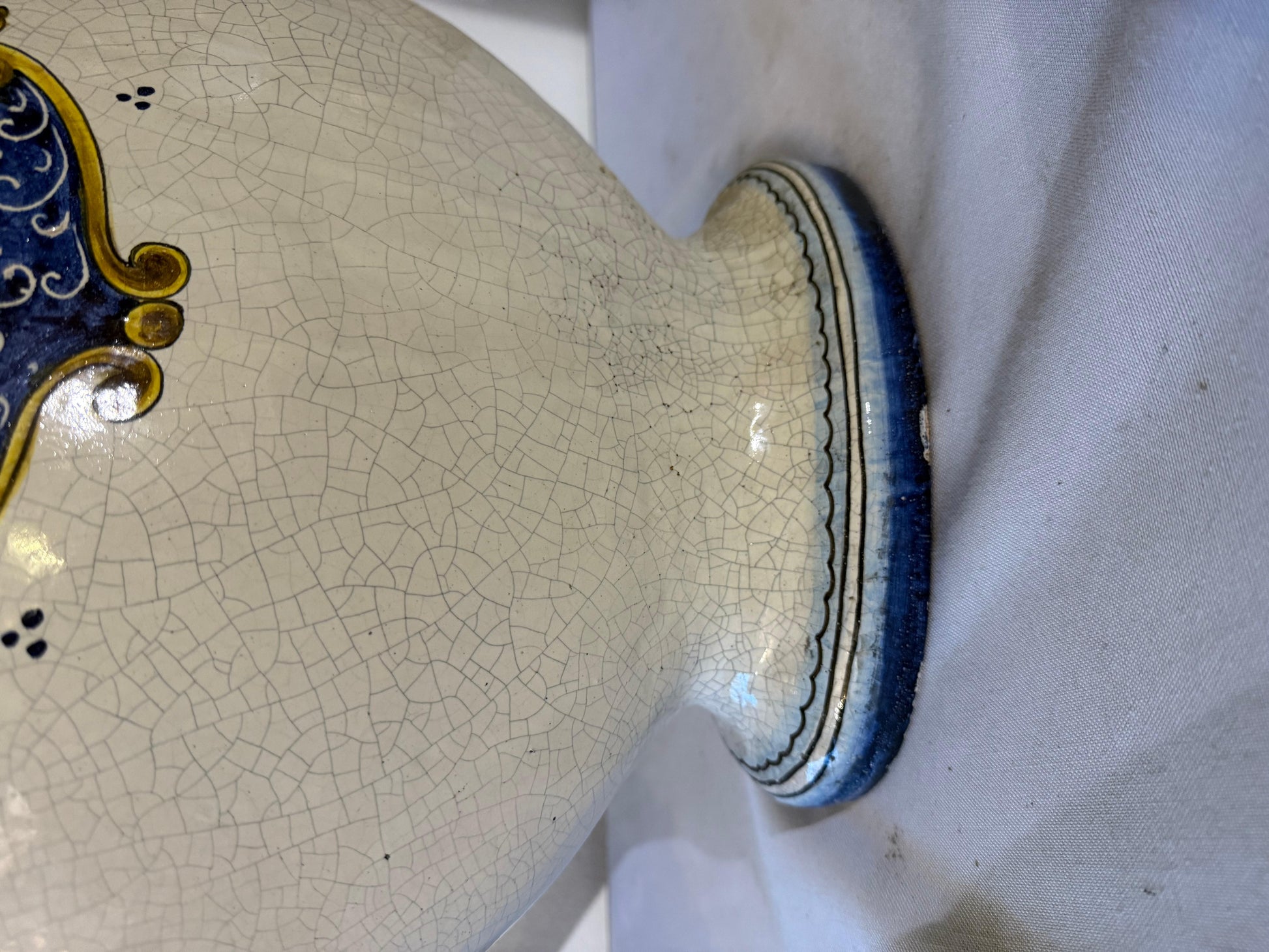 Antico vasi in ceramica veneziano dipinta a mano secolo XIX