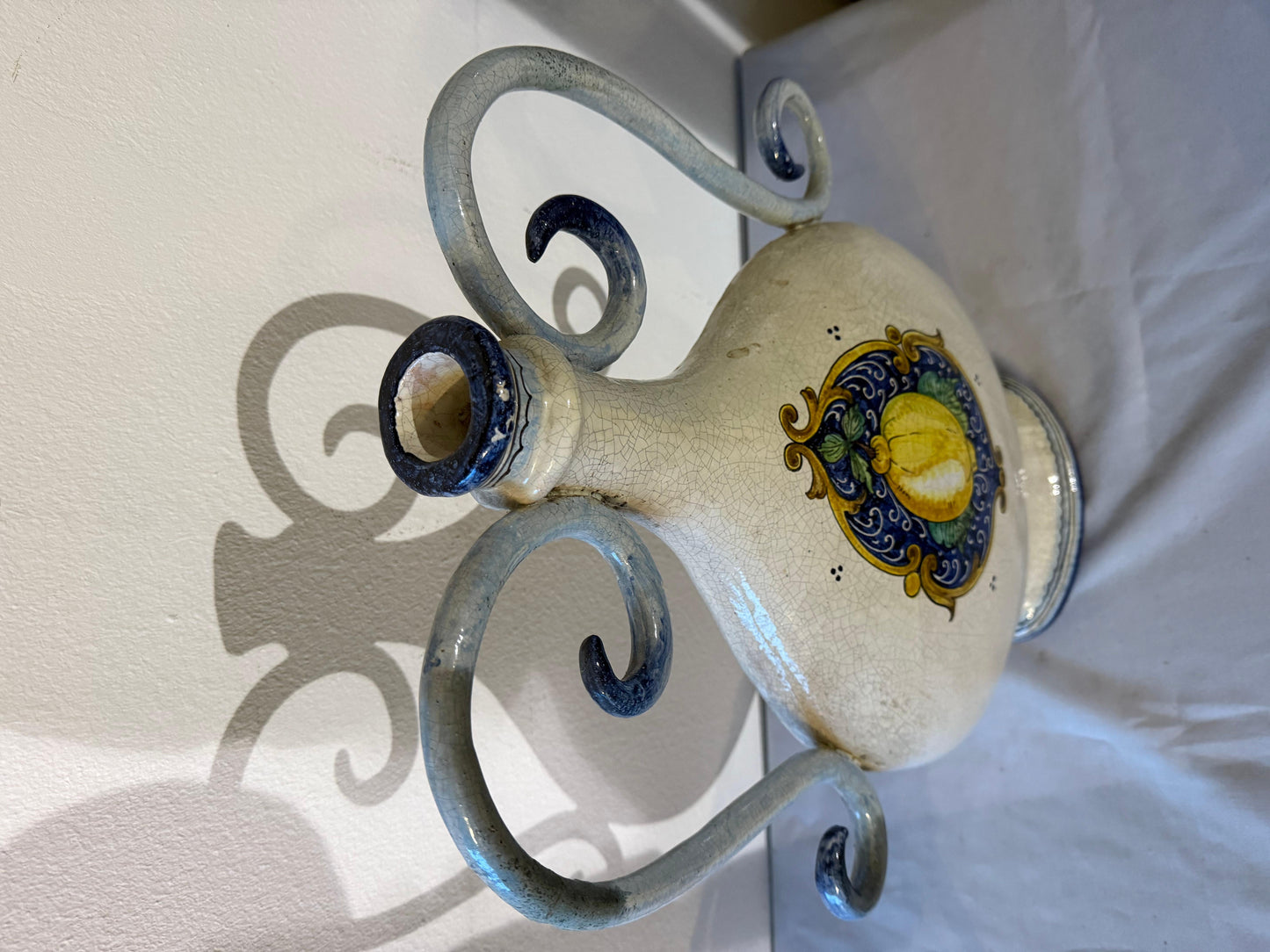 Antico vasi in ceramica veneziano dipinta a mano secolo XIX