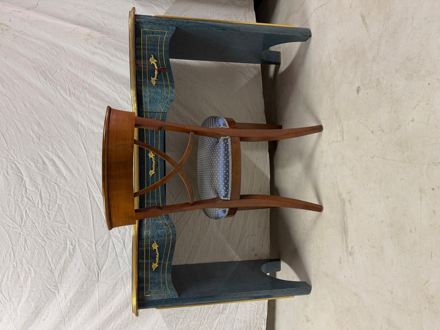 Console, scrivania con sedia in classico stile italiano anni '90