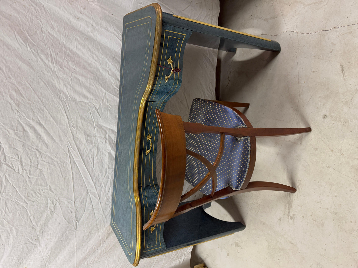 Console, scrivania con sedia in classico stile italiano anni '90