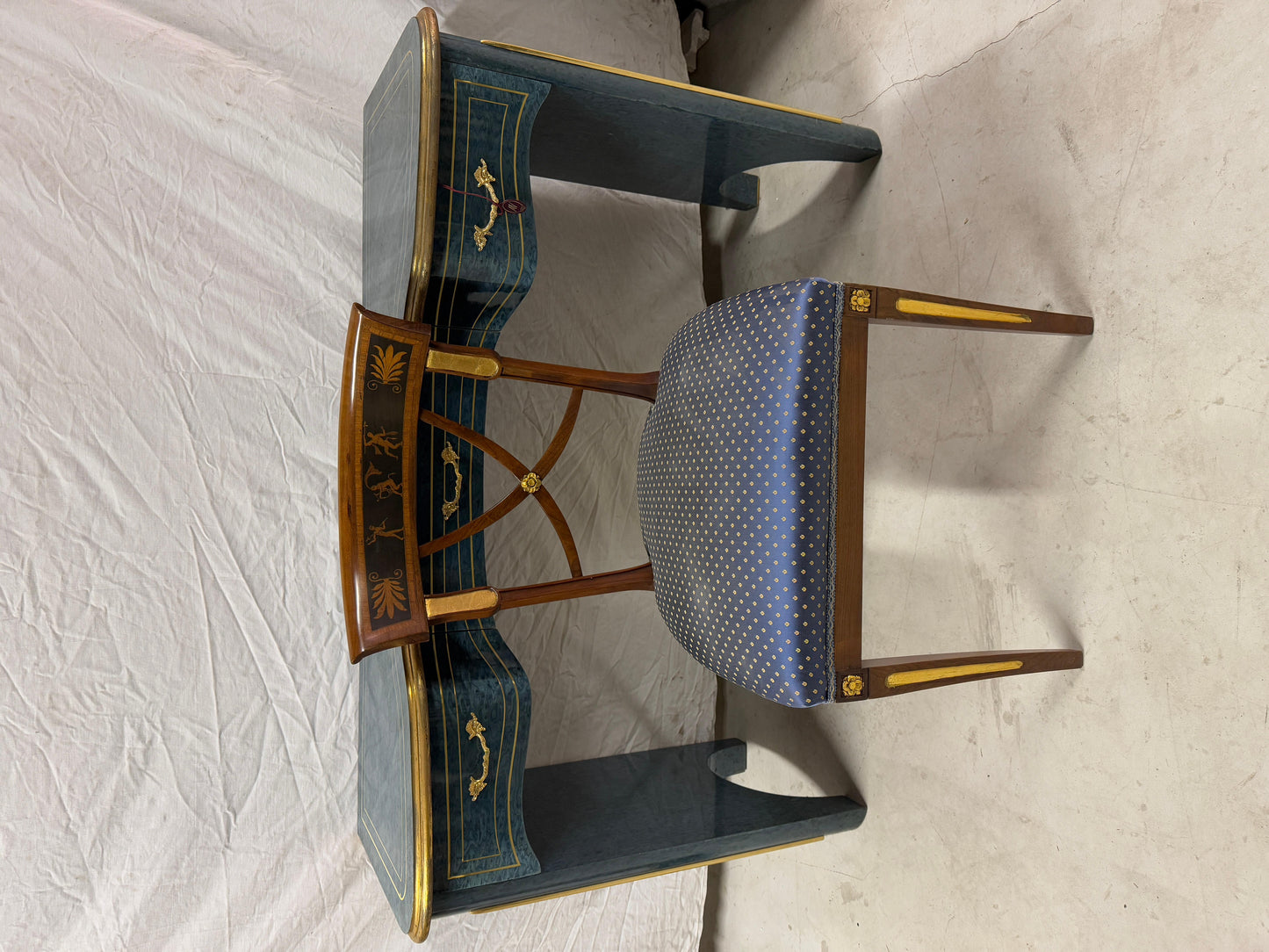 Console, scrivania con sedia in classico stile italiano anni '90