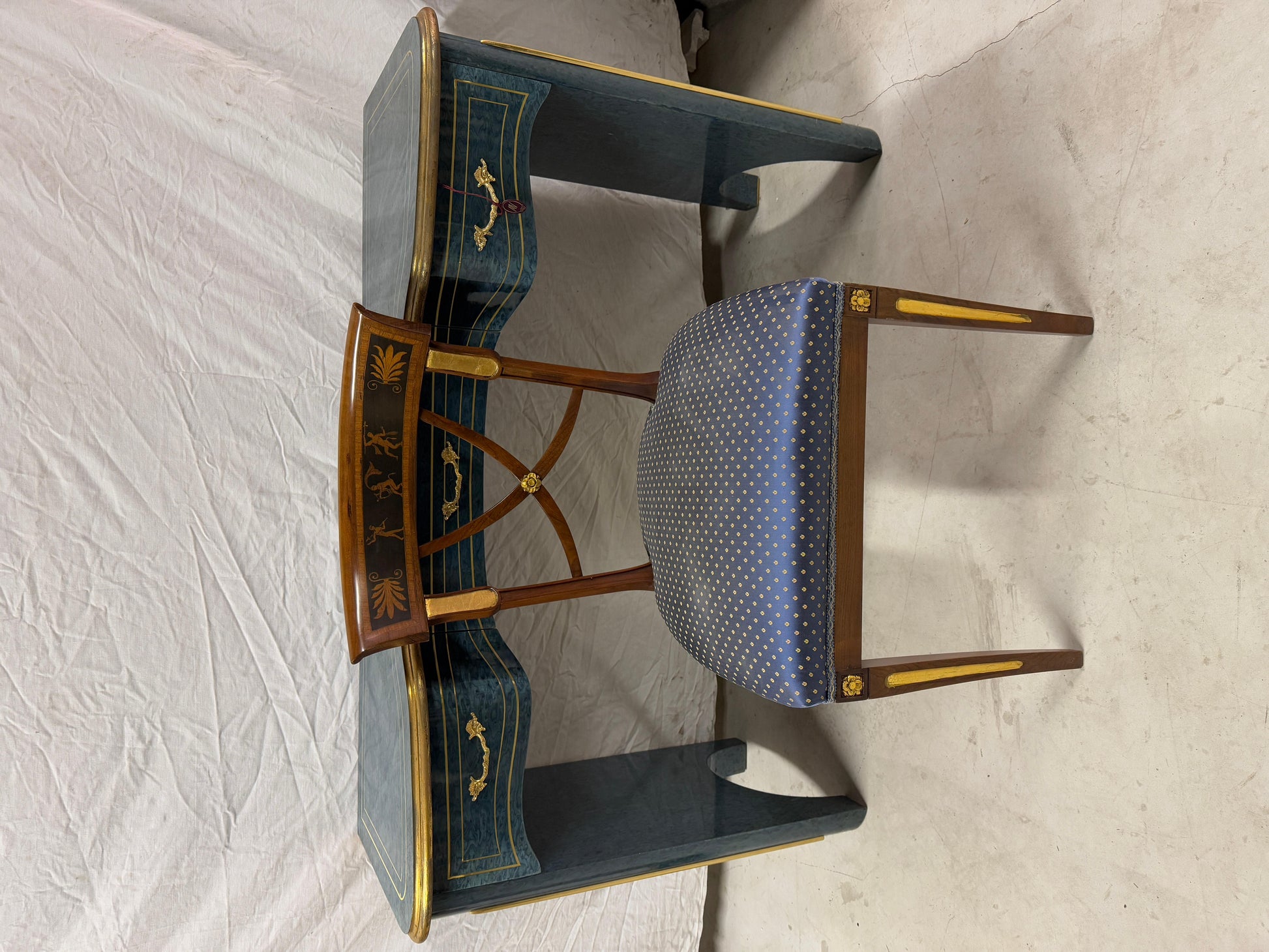 Console, scrivania con sedia in classico stile italiano anni '90