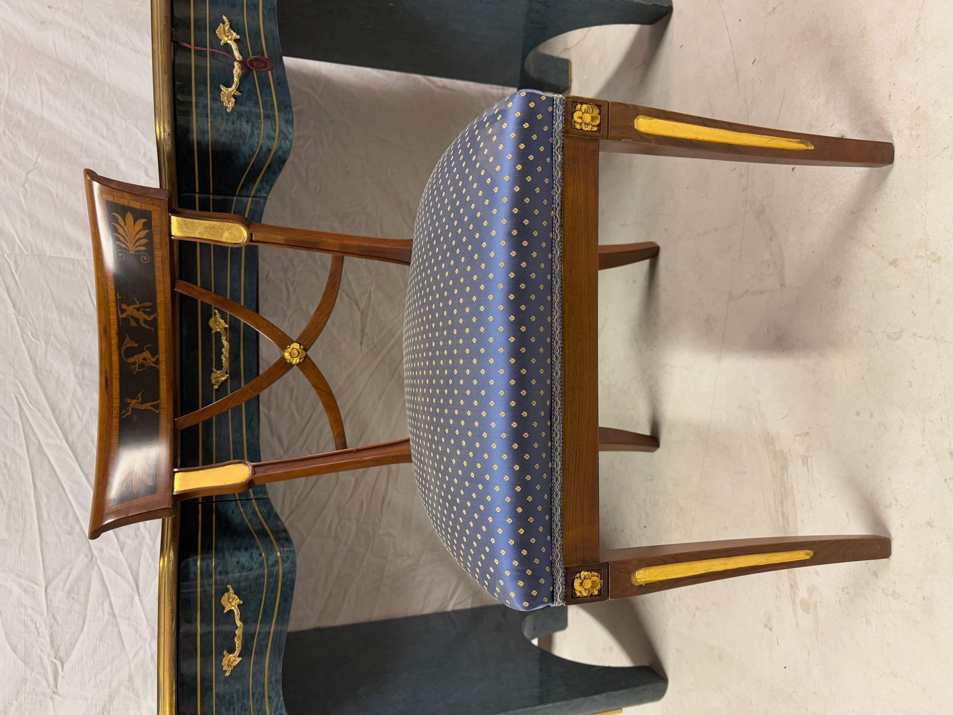 Console, scrivania con sedia in classico stile italiano anni '90