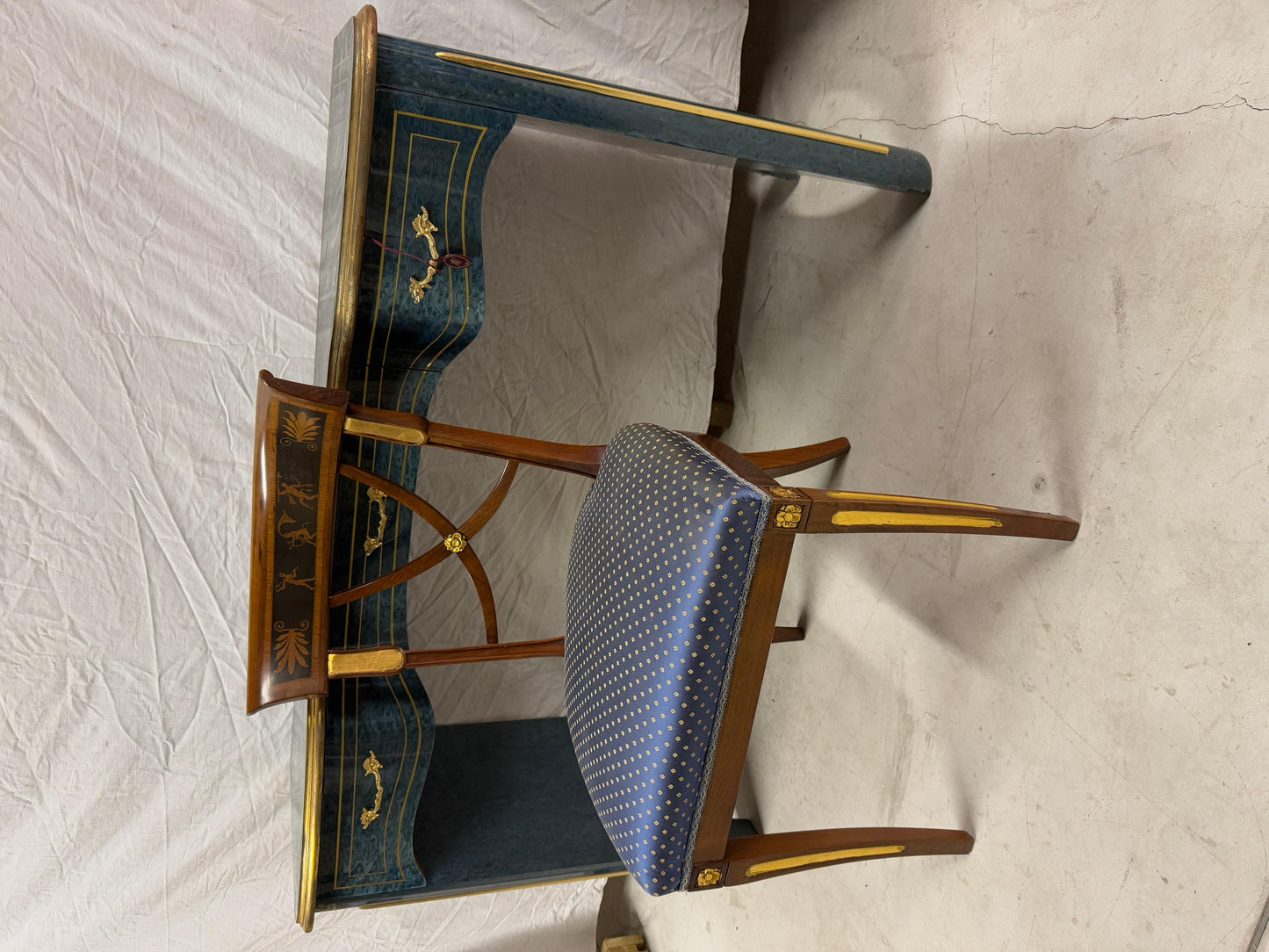 Console, scrivania con sedia in classico stile italiano anni '90