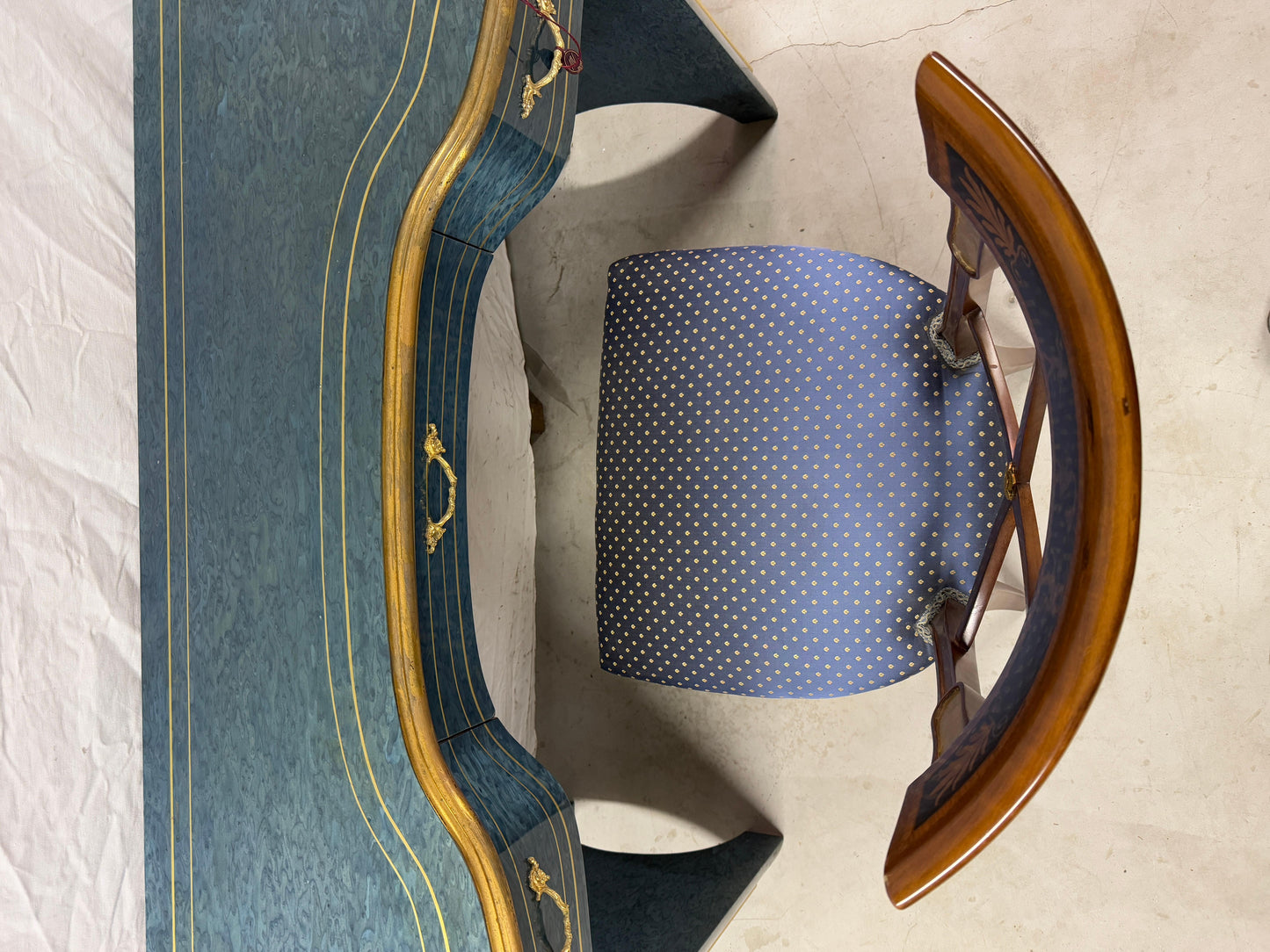 Console, scrivania con sedia in classico stile italiano anni '90