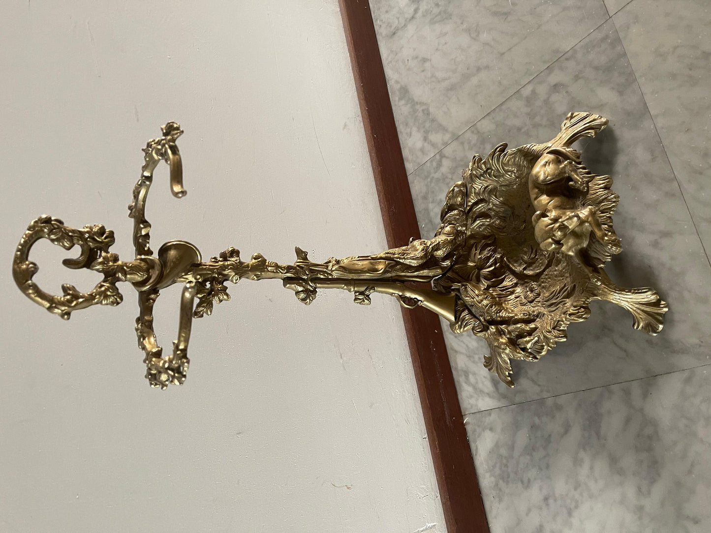 Portaombrelli in bronzo vintage Art deco frances anni '70