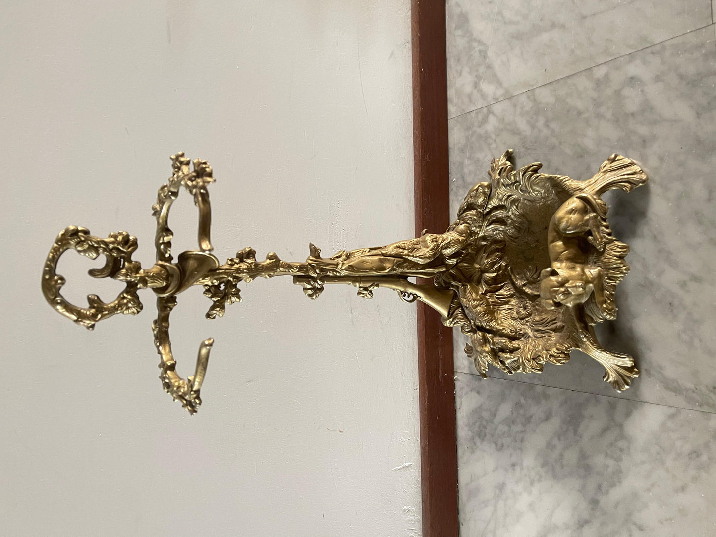 Portaombrelli in bronzo vintage Art deco frances anni '70