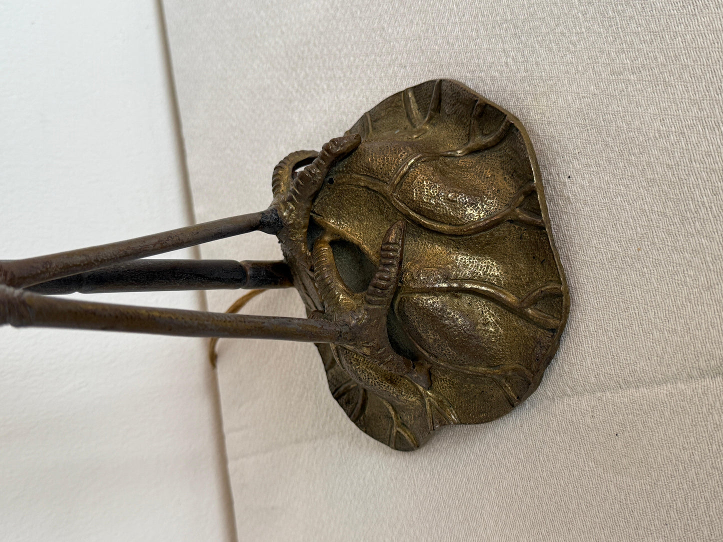 Lampada da tavolo stile Art Deco con base a forma di Airone, XX secolo