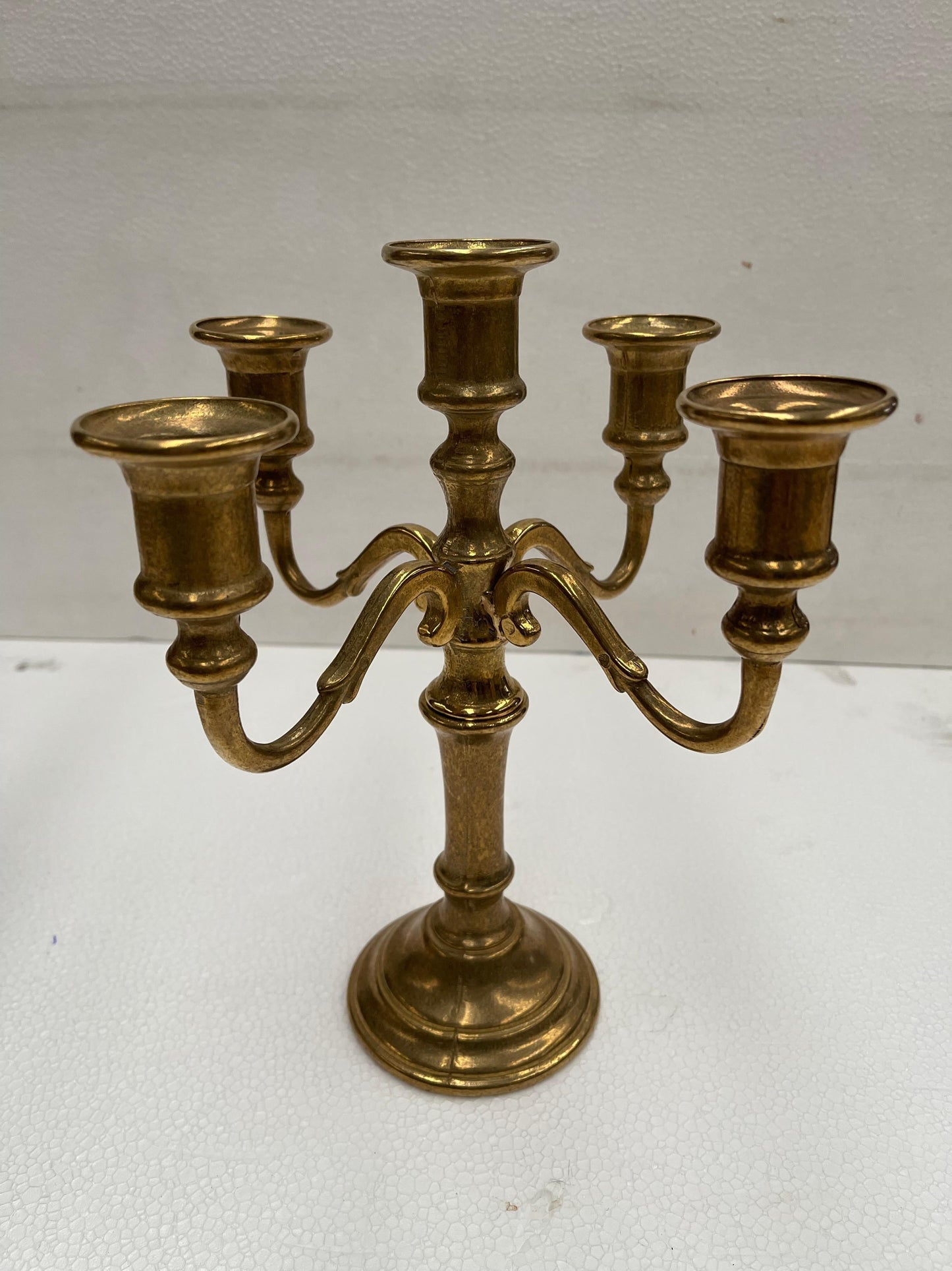 Coppia vintage candelabro bronzo
