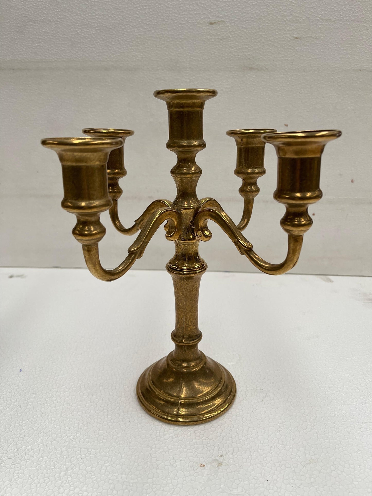 Coppia vintage candelabro bronzo