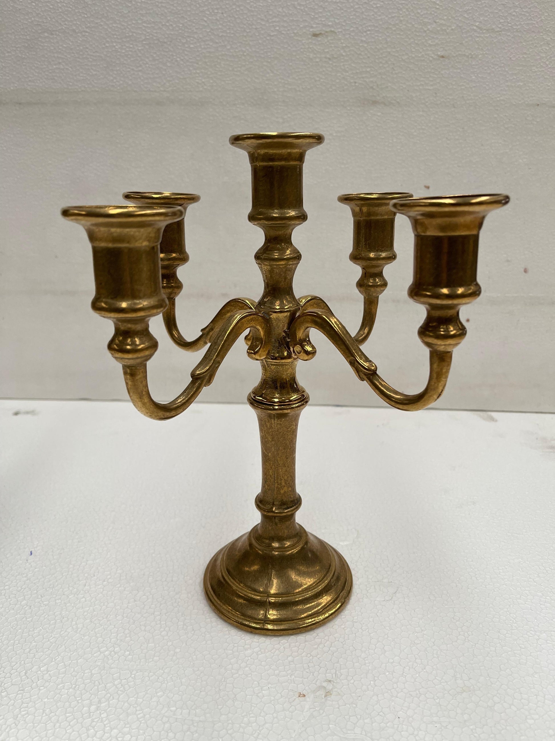 Coppia vintage candelabro bronzo