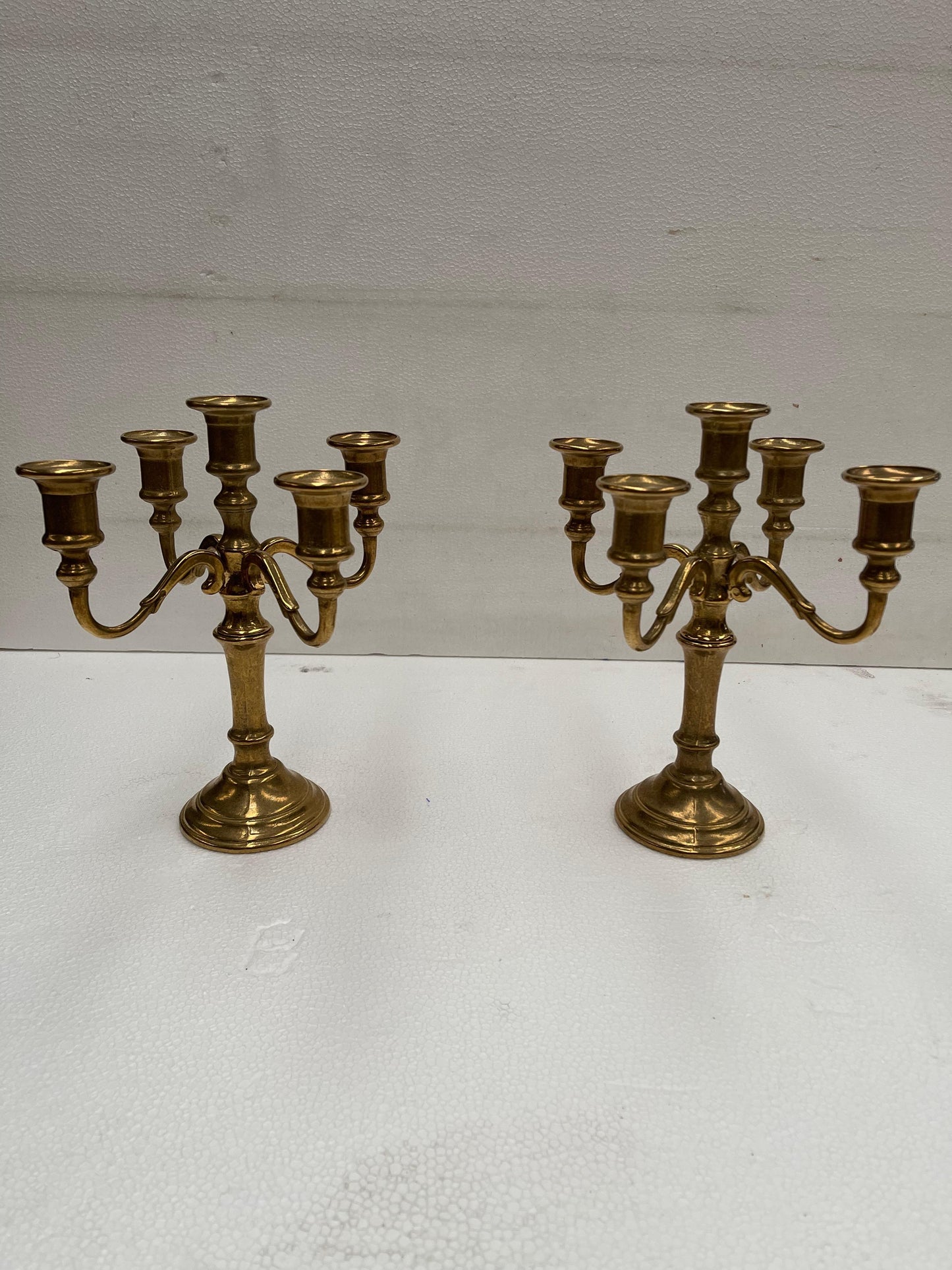 Coppia vintage candelabro bronzo