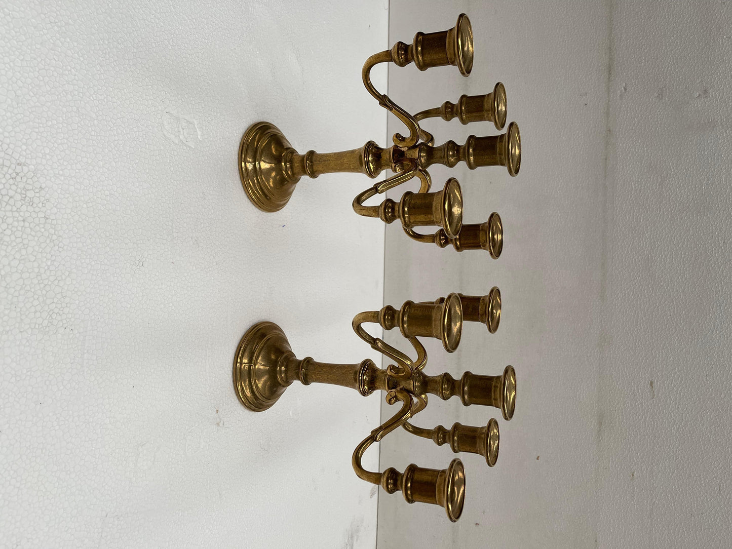 Coppia vintage candelabro bronzo