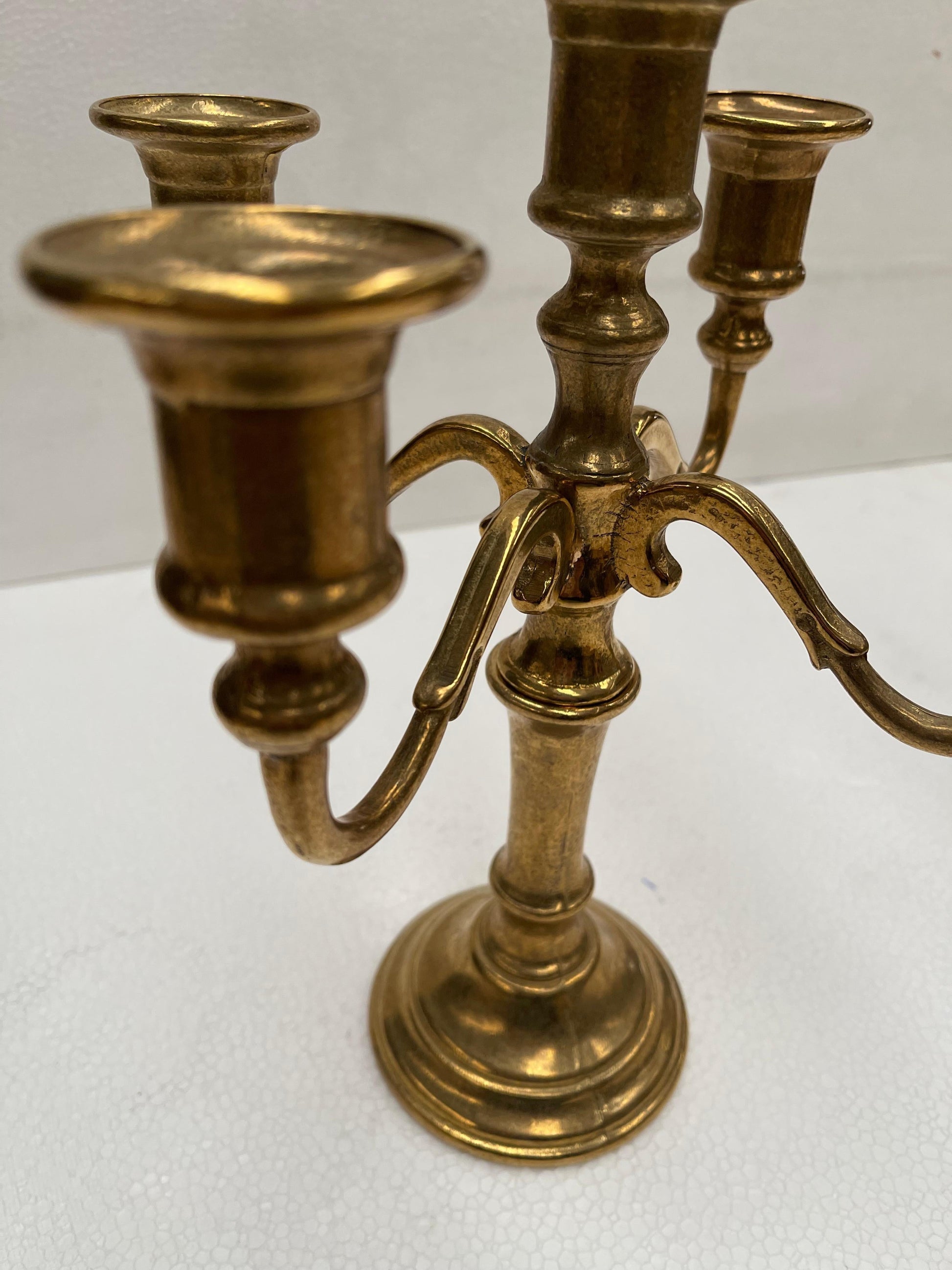 Coppia vintage candelabro bronzo