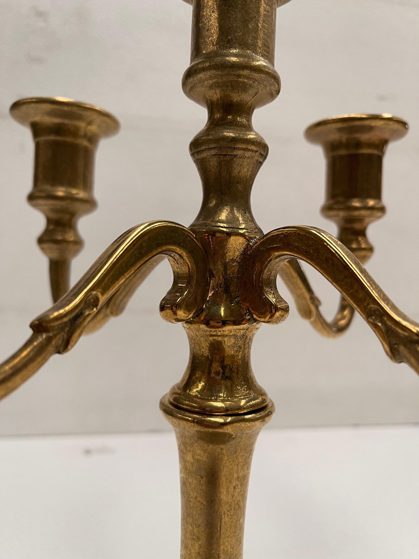 Coppia vintage candelabro bronzo