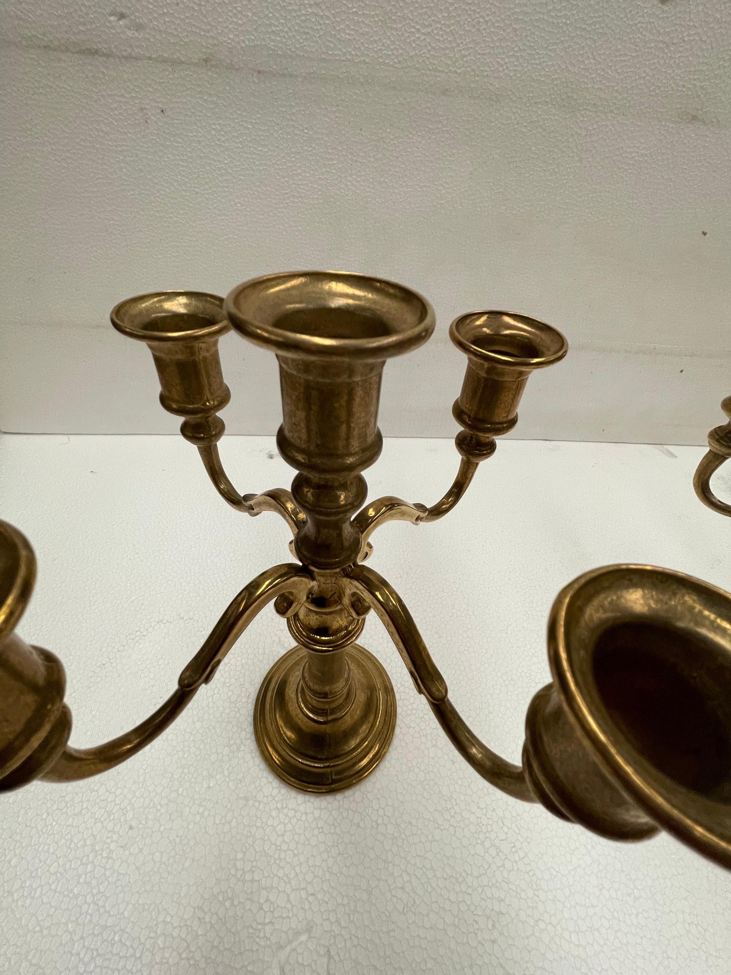 Coppia vintage candelabro bronzo