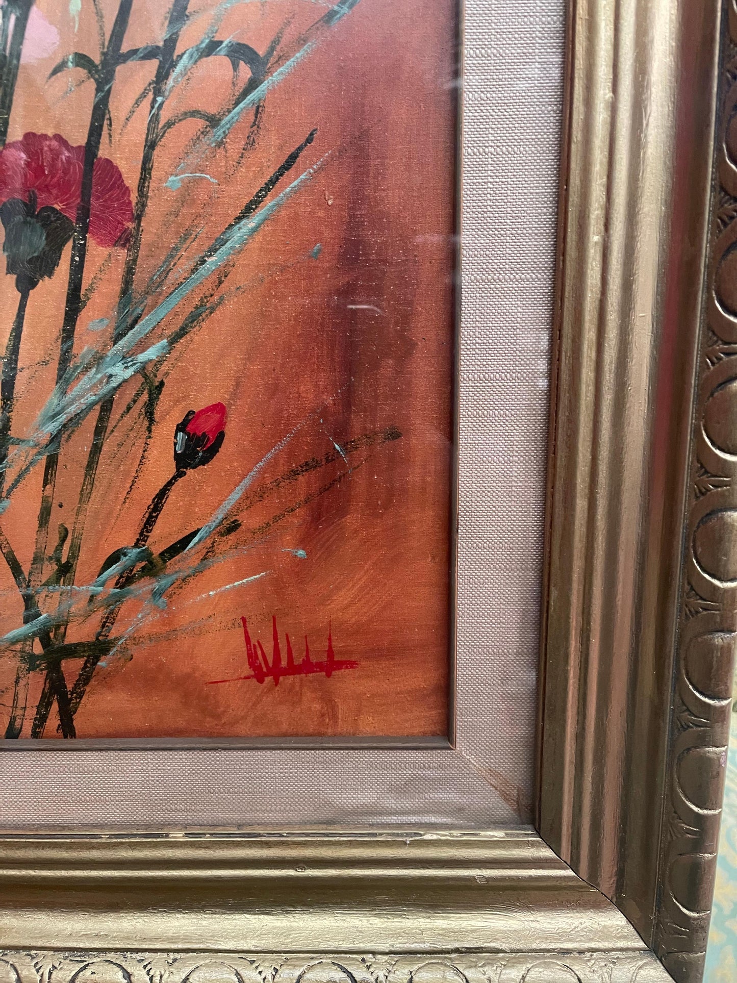 Quadro su tela fiori antichi