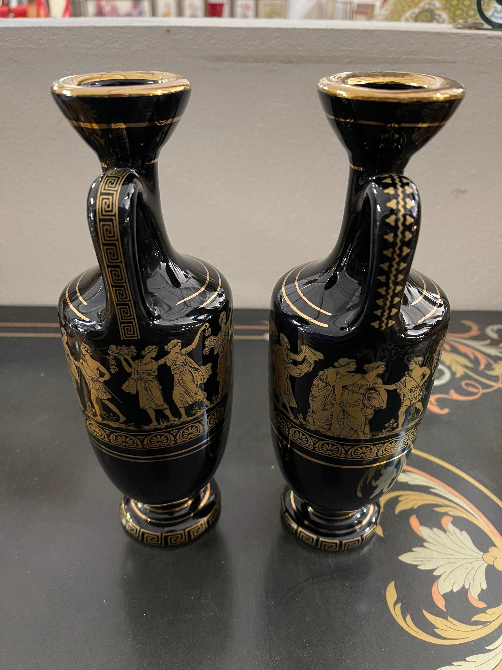 Set vaso centrotavola design vetro scuro murano vintage epoca anni '60