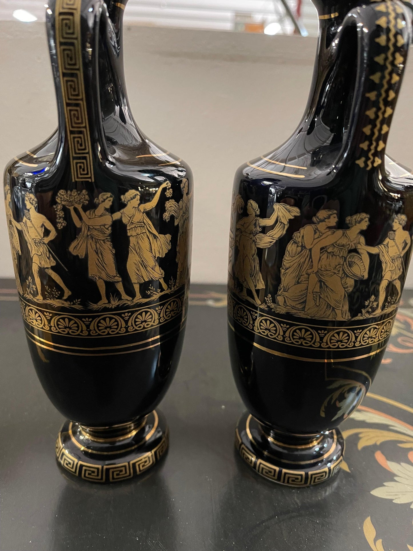 Set vaso centrotavola design vetro scuro murano vintage epoca anni '60