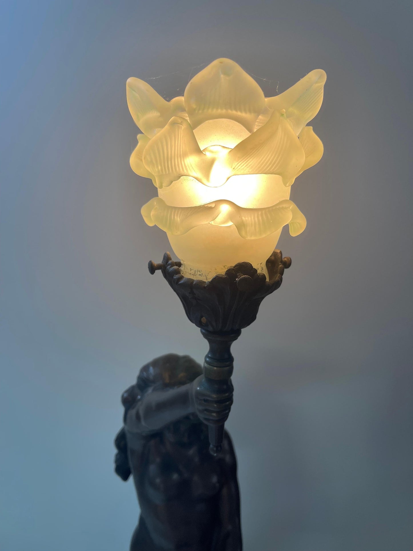 Bellisima Lampade statue donna bronzo anni 70