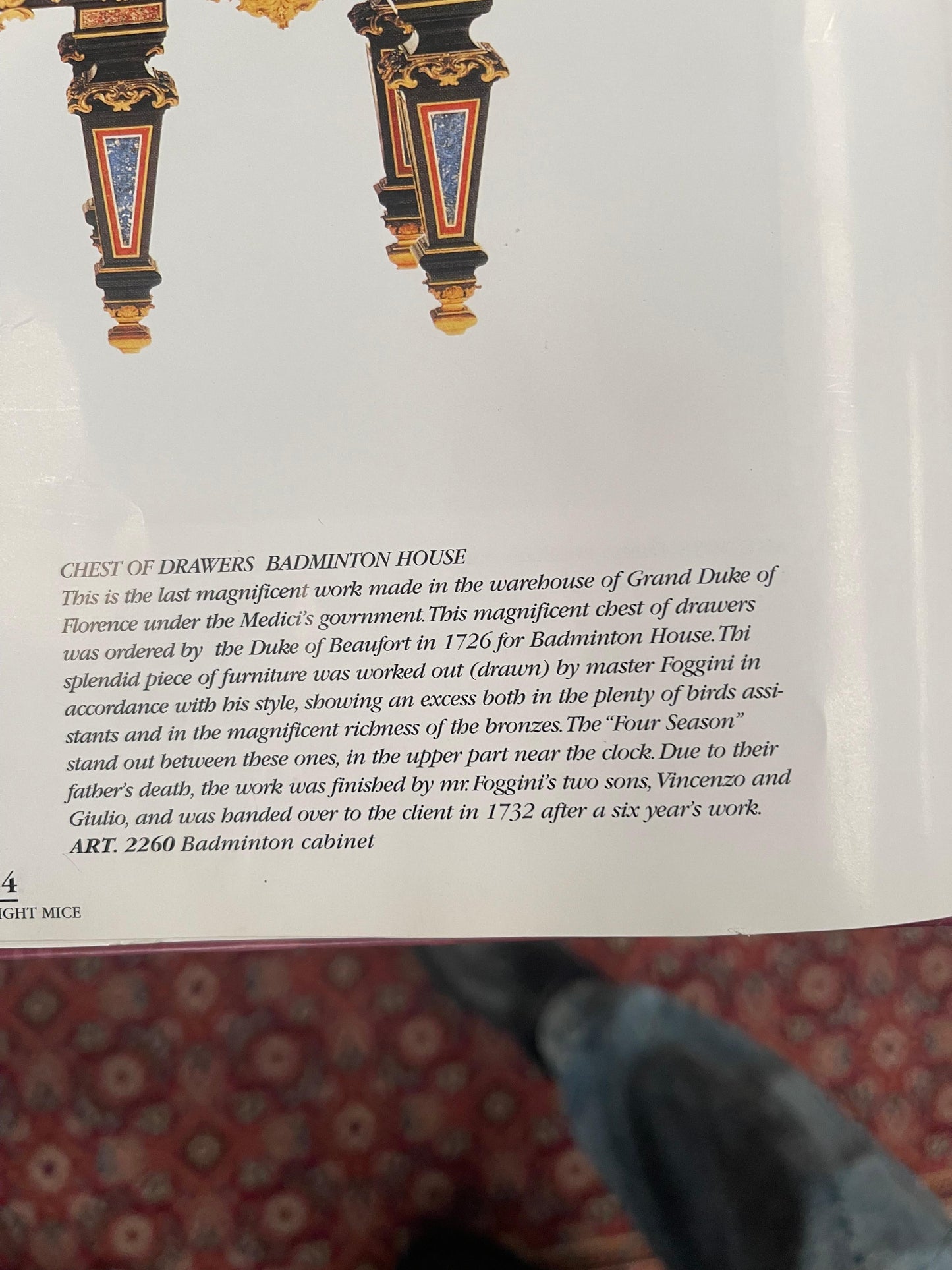 The Badminton Cabinet - Reproduction of the original 1950 Italy