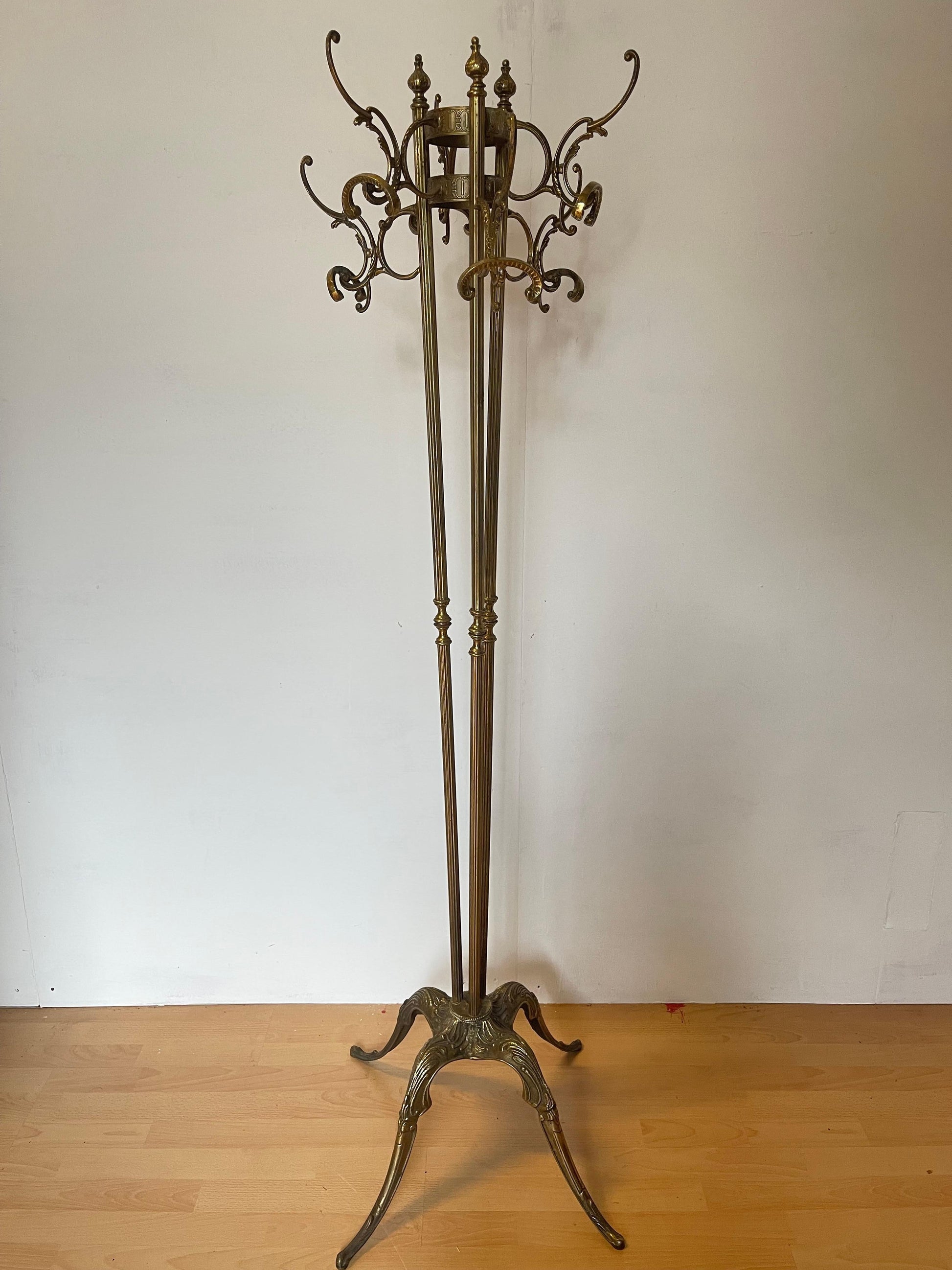 Raro Appendiabiti in ottone 1980