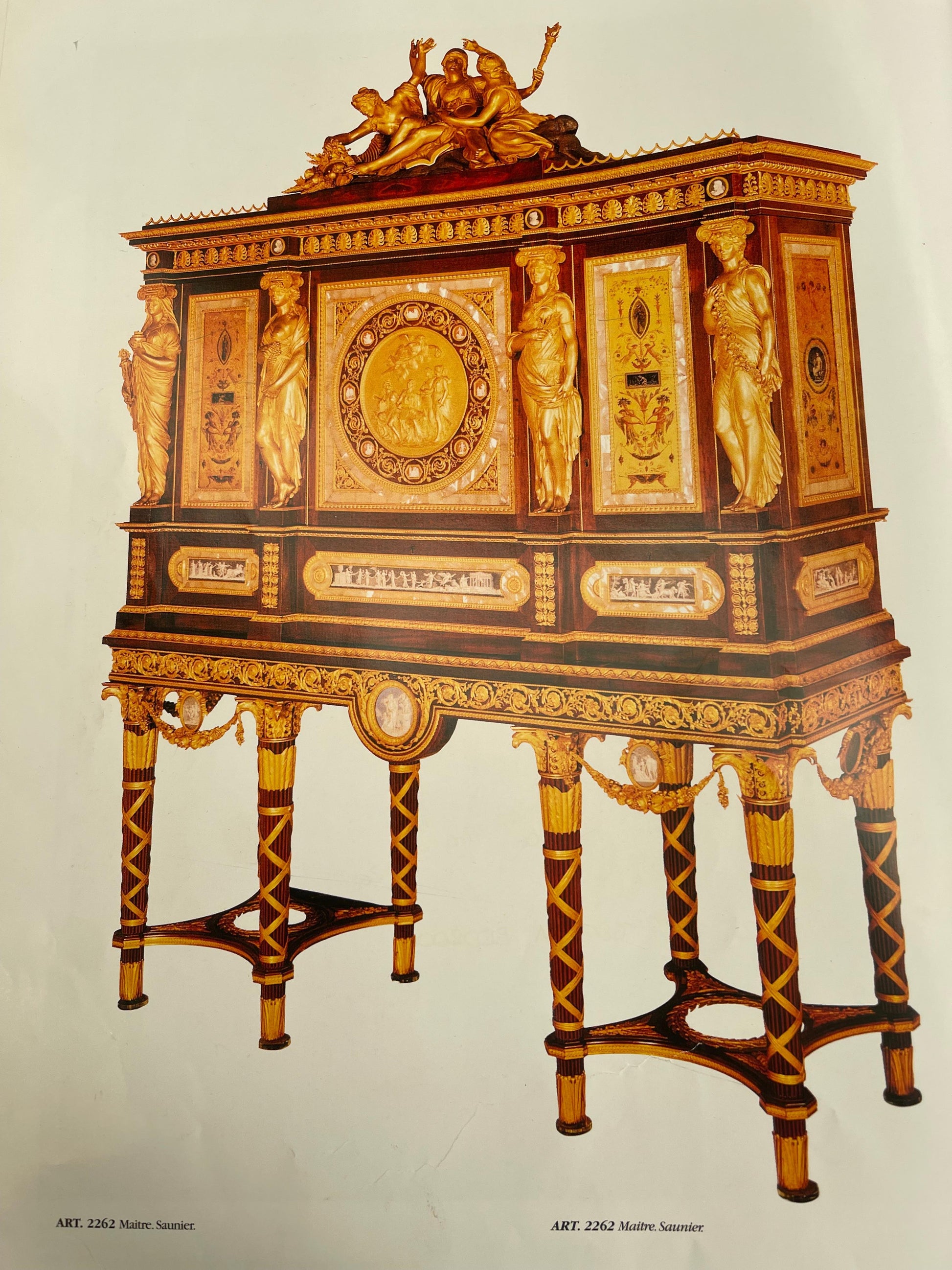 Grande monetiere Maria Antonieta placcato in oro, XX SECOLO