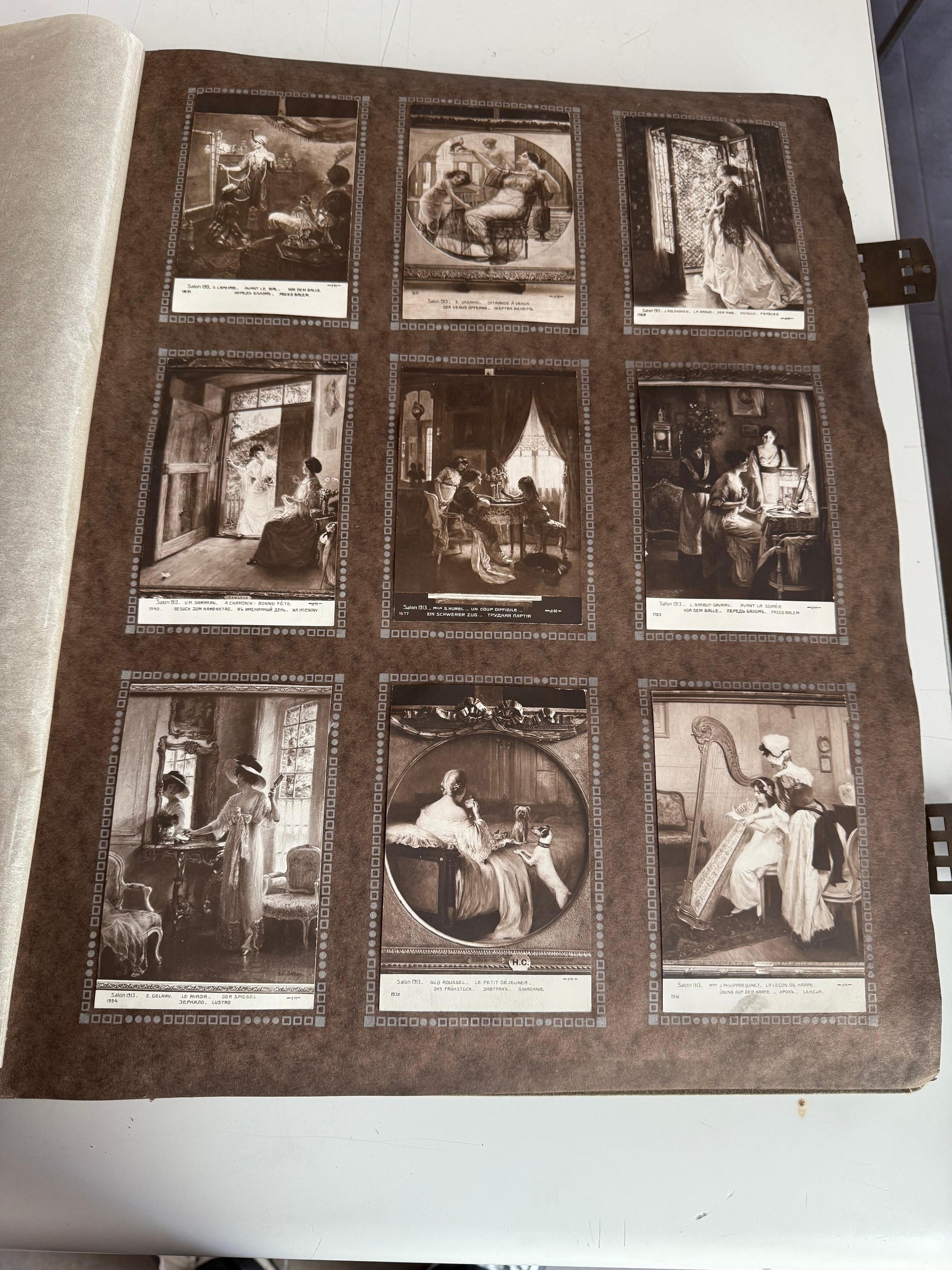 Libro antico collezione di foto e ritratti francese XIX secolo