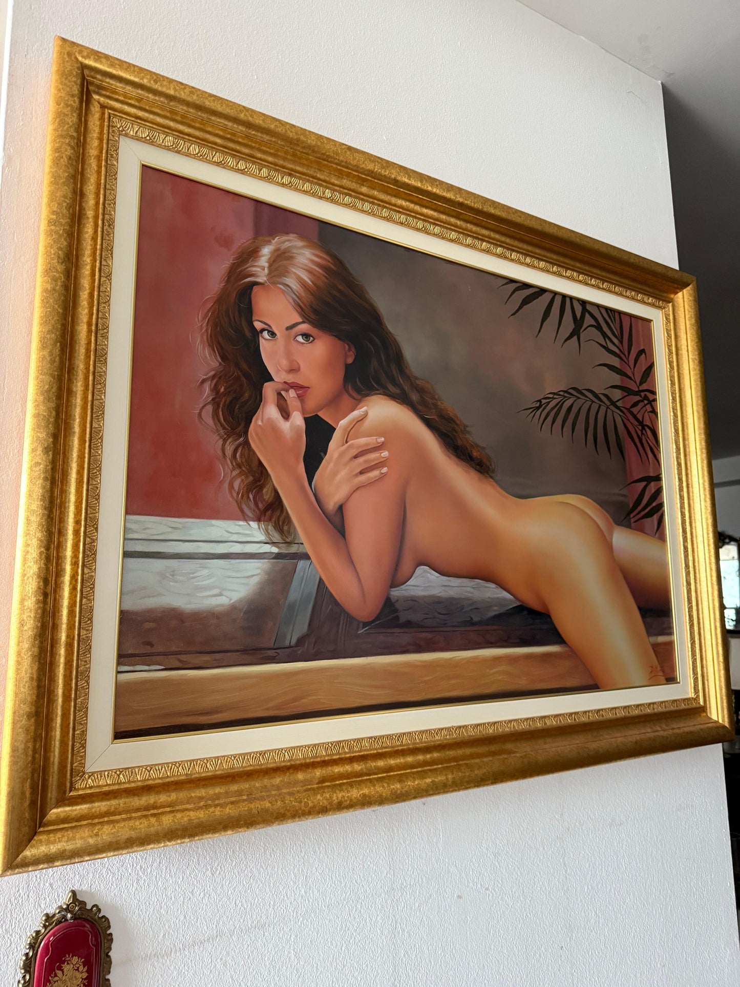 Quadro beautiful nude donna olio su tela firmato